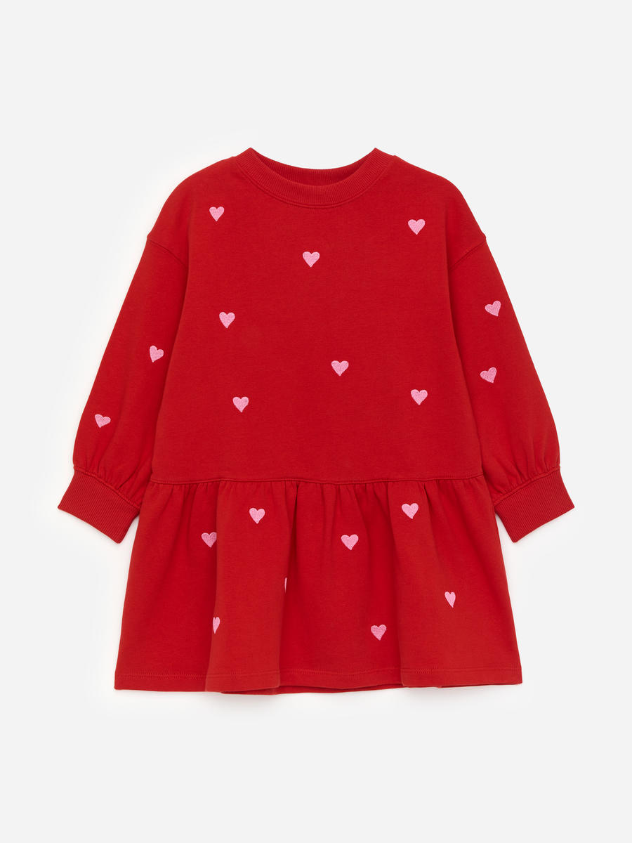 ARKET Girls  Oversized Sweatshirt Dress Red,  size 122/128