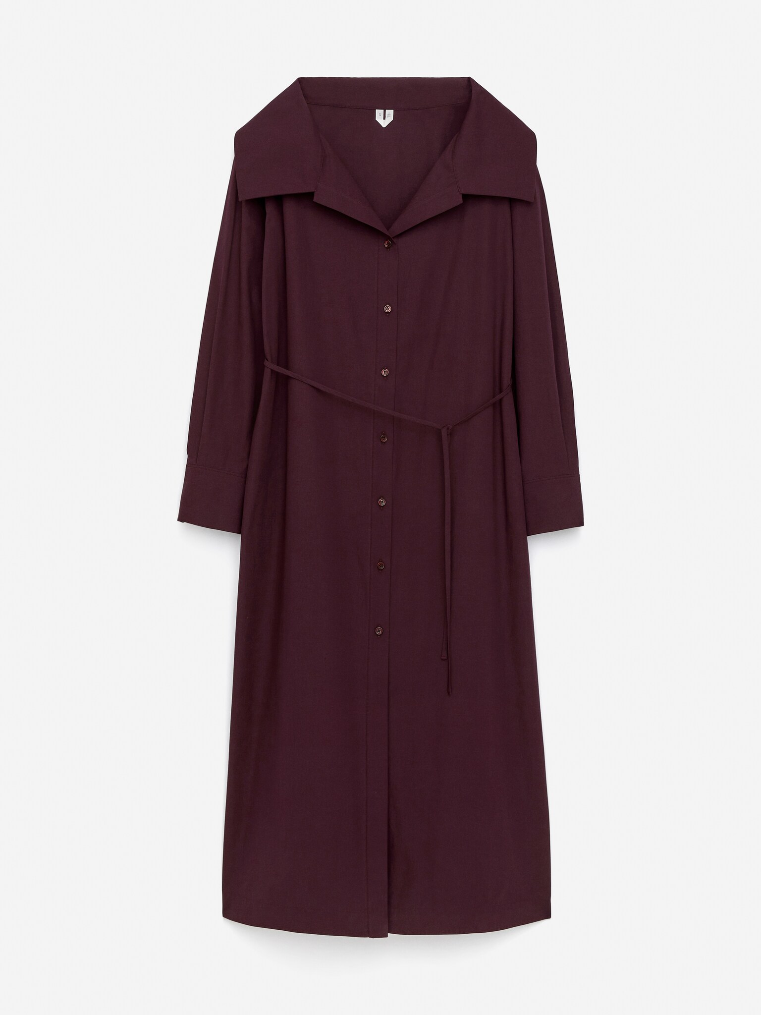 Robe à col ouvert - Rouge foncé - 2
