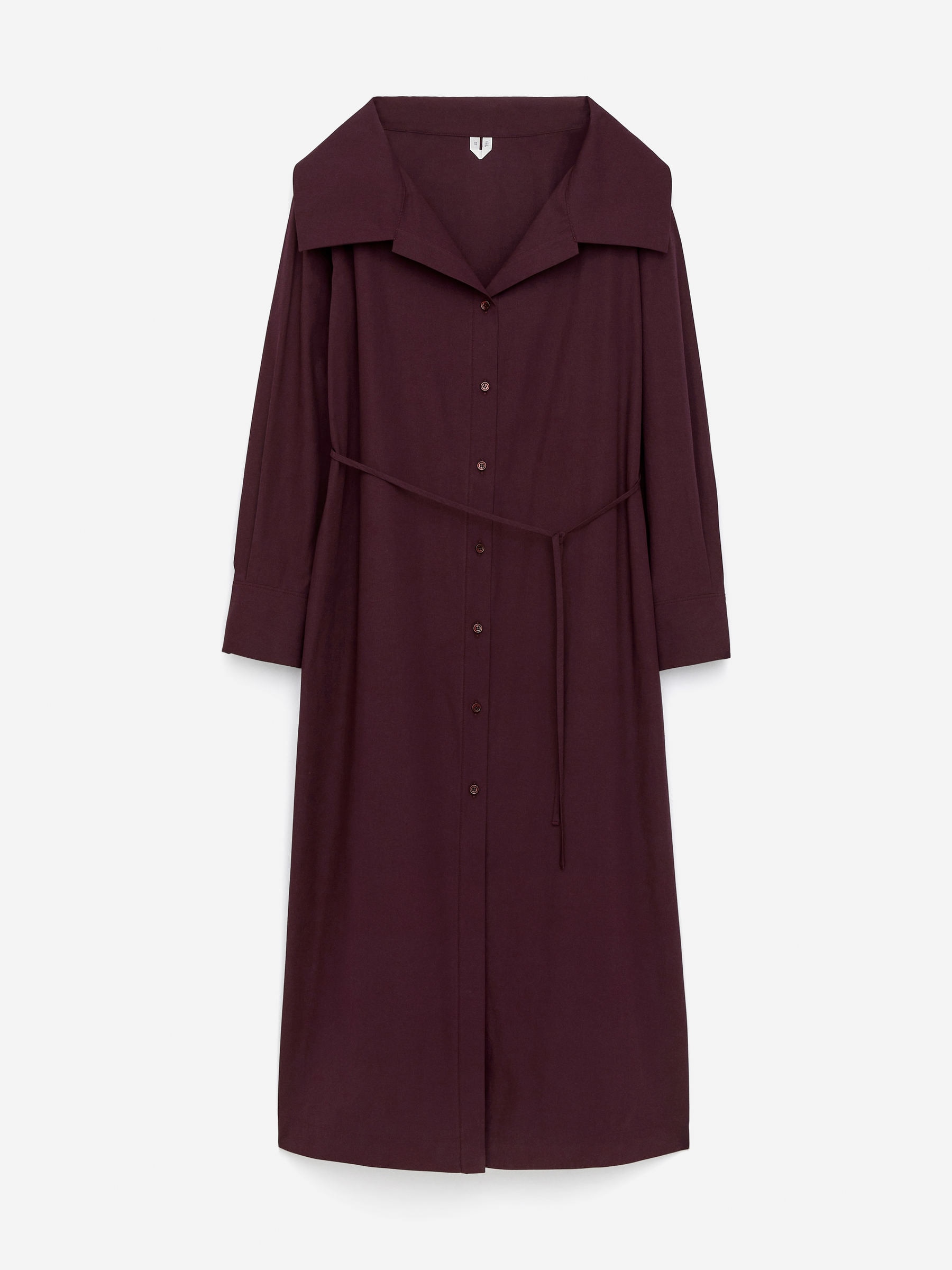 Open-Collar Dress-Red-16611