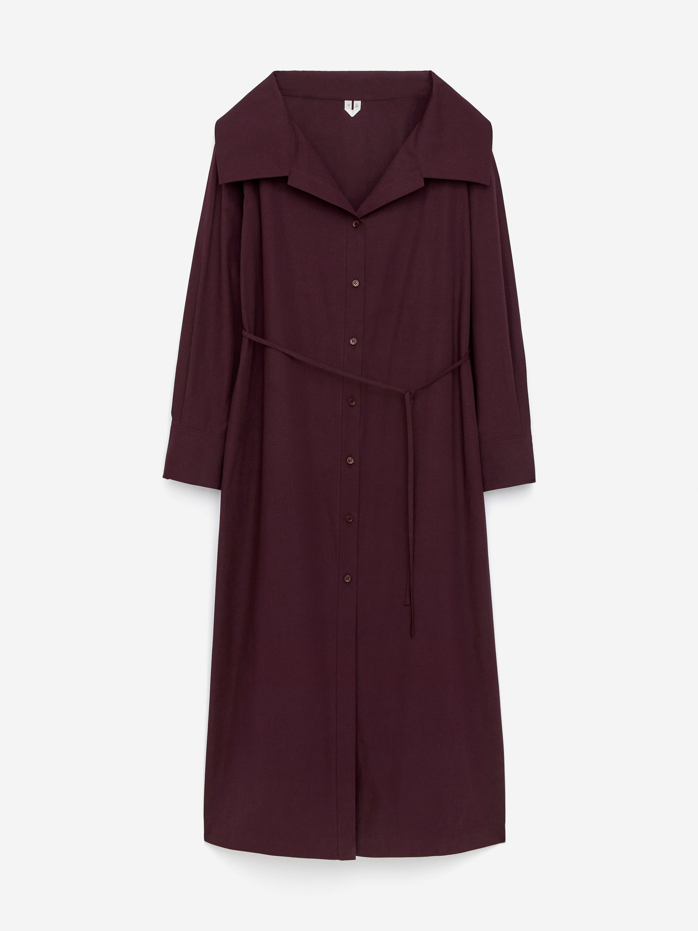 Open-Collar Dress - Dark Red - Regular fit - Women - StillMedia/DescriptiveStillLife - 1