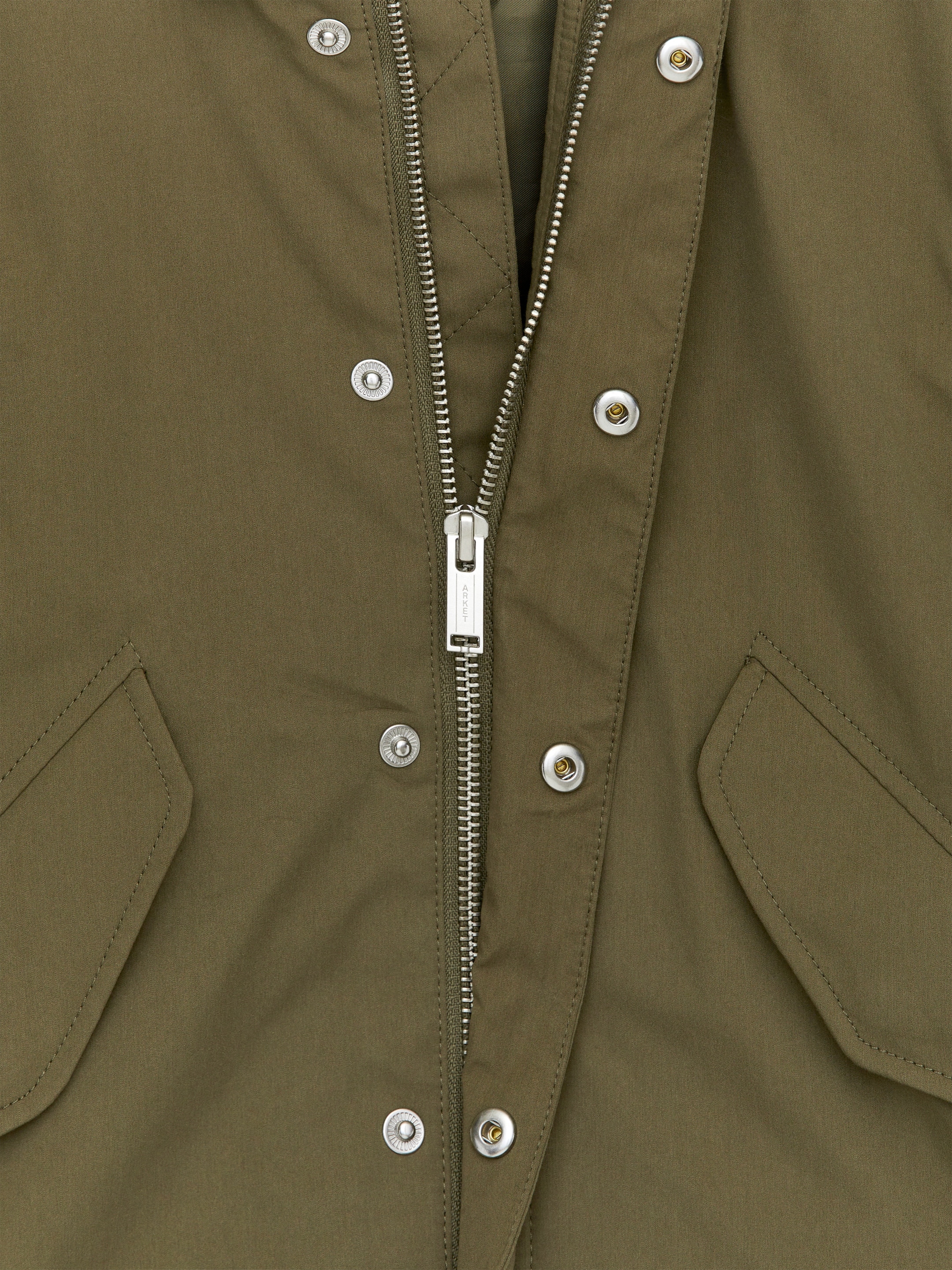 View larger image: Hooded Parka - Khaki Green - Kids | H&M GB 5