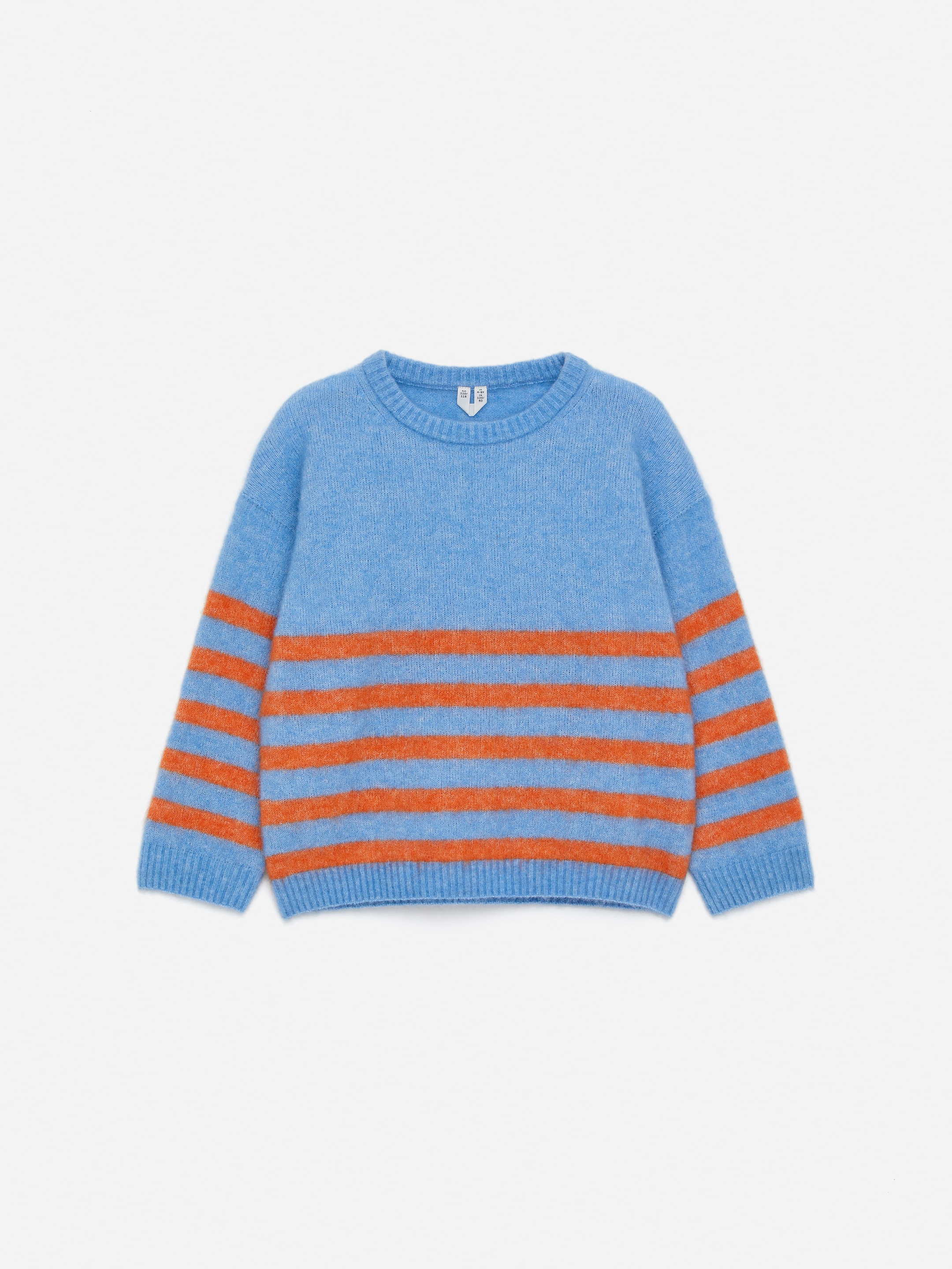 Alpaca-Wool Blend Jumper - Blue/Rust - Relaxed fit - children - StillMedia/DescriptiveStillLife - 1