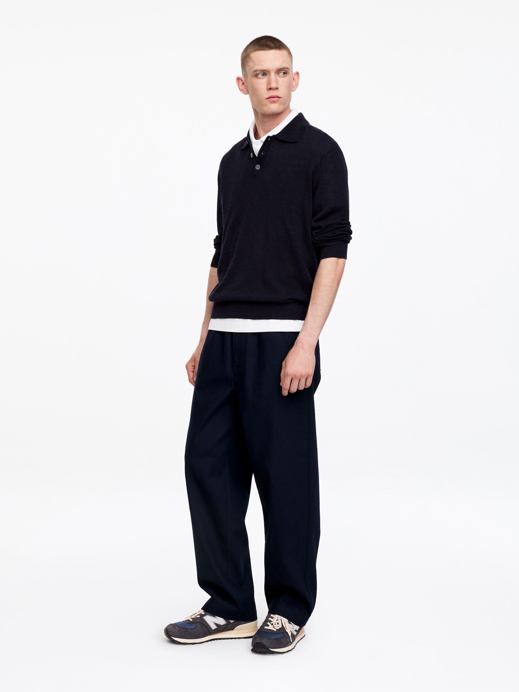 Piqué Polo Shirt - Off White - Regular fit - Men - StillMedia/Lookbook - 4
