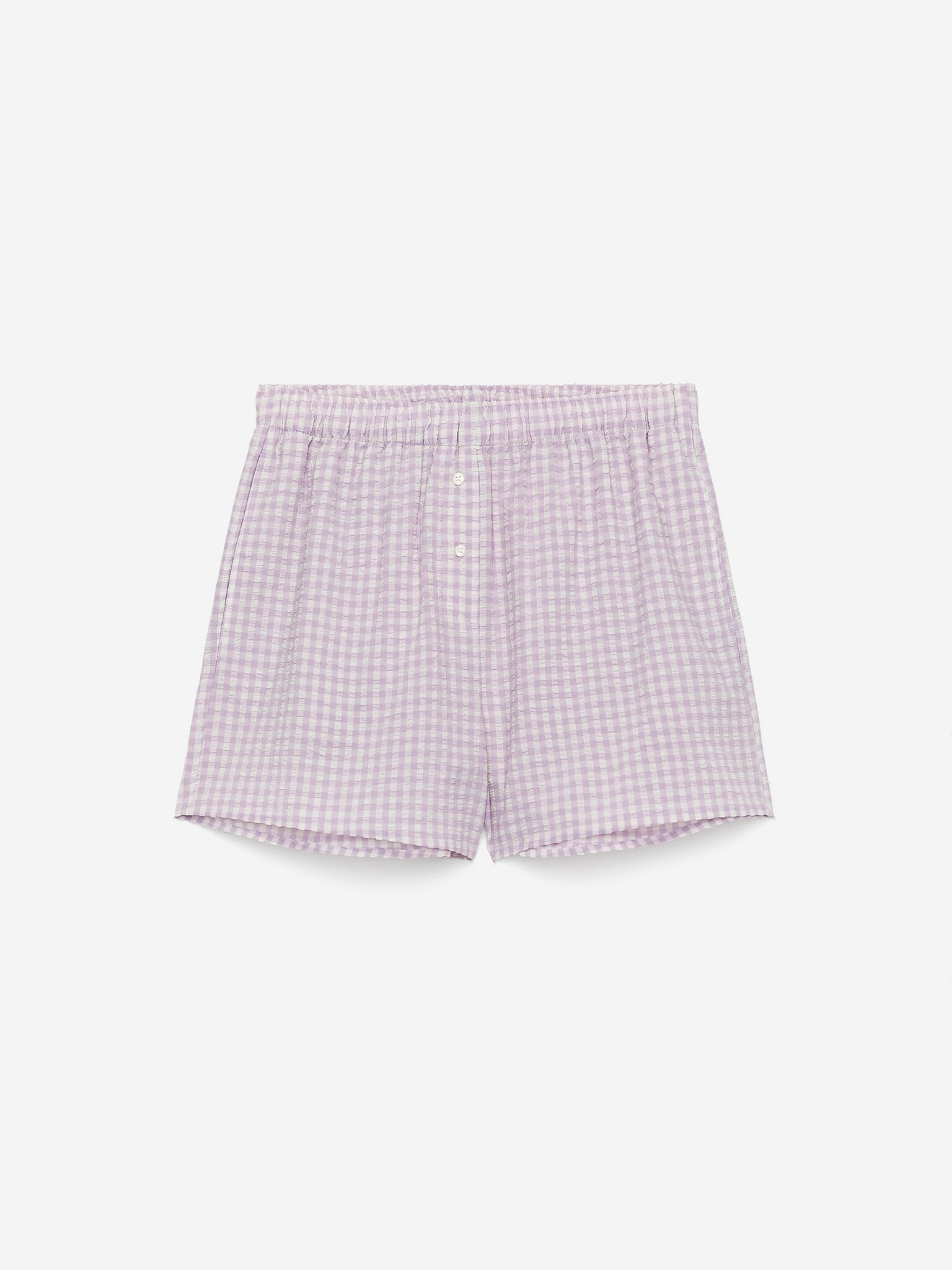 Βαμβακερό Σορτς - Λευκό/Λιλά/White