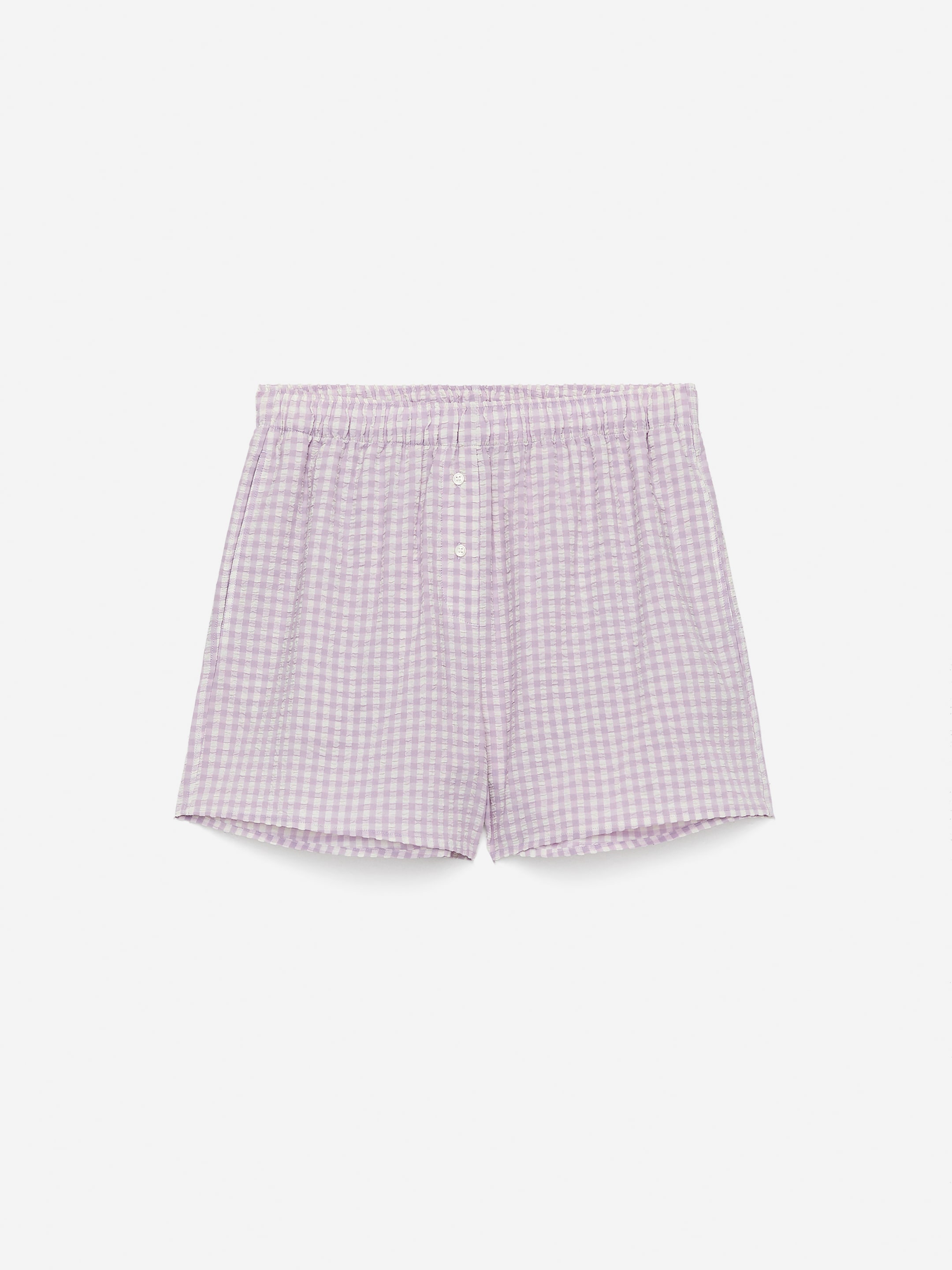 Visualizza immagine più grande: Shorts in cotone - Bianco/Lilla - DONNA | H&M IT 1