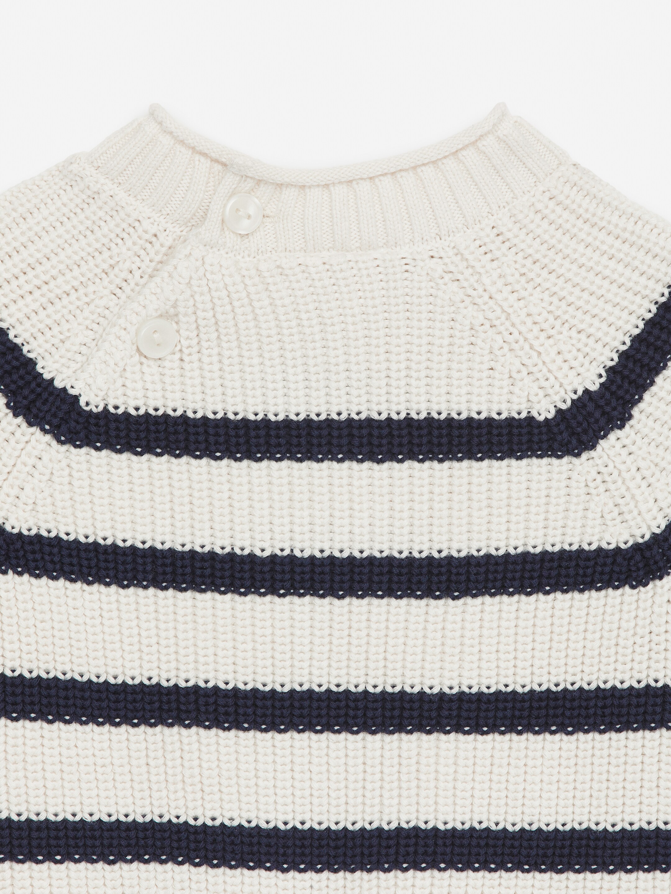 Cotton Jumper - White/Dark Blue - Regular fit - children - StillMedia/DescriptiveDetail - 1