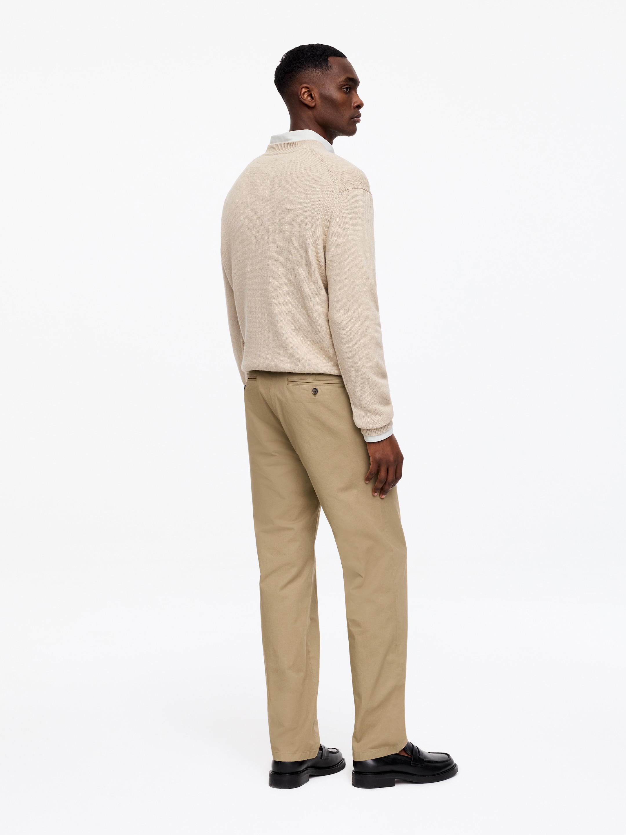 Straight Cotton Chinos - Beige - Regular fit - Men - StillMedia/Lookbook - 3