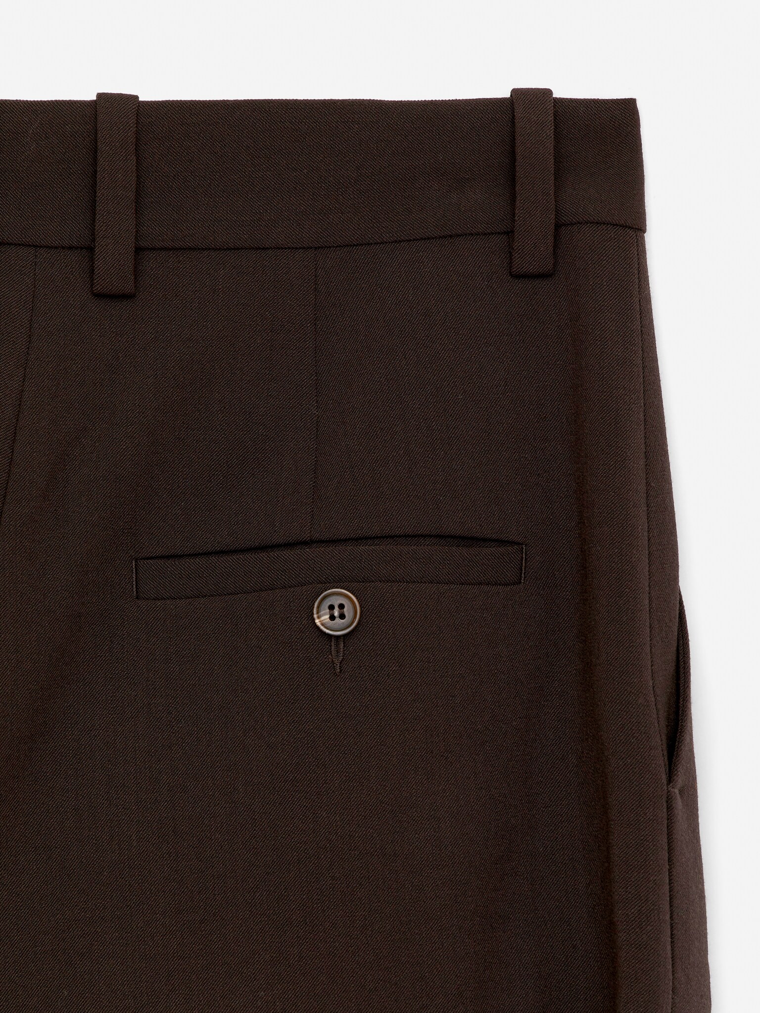 Pantalon tailleur à jambes larges - Marron foncé/Noir - 6