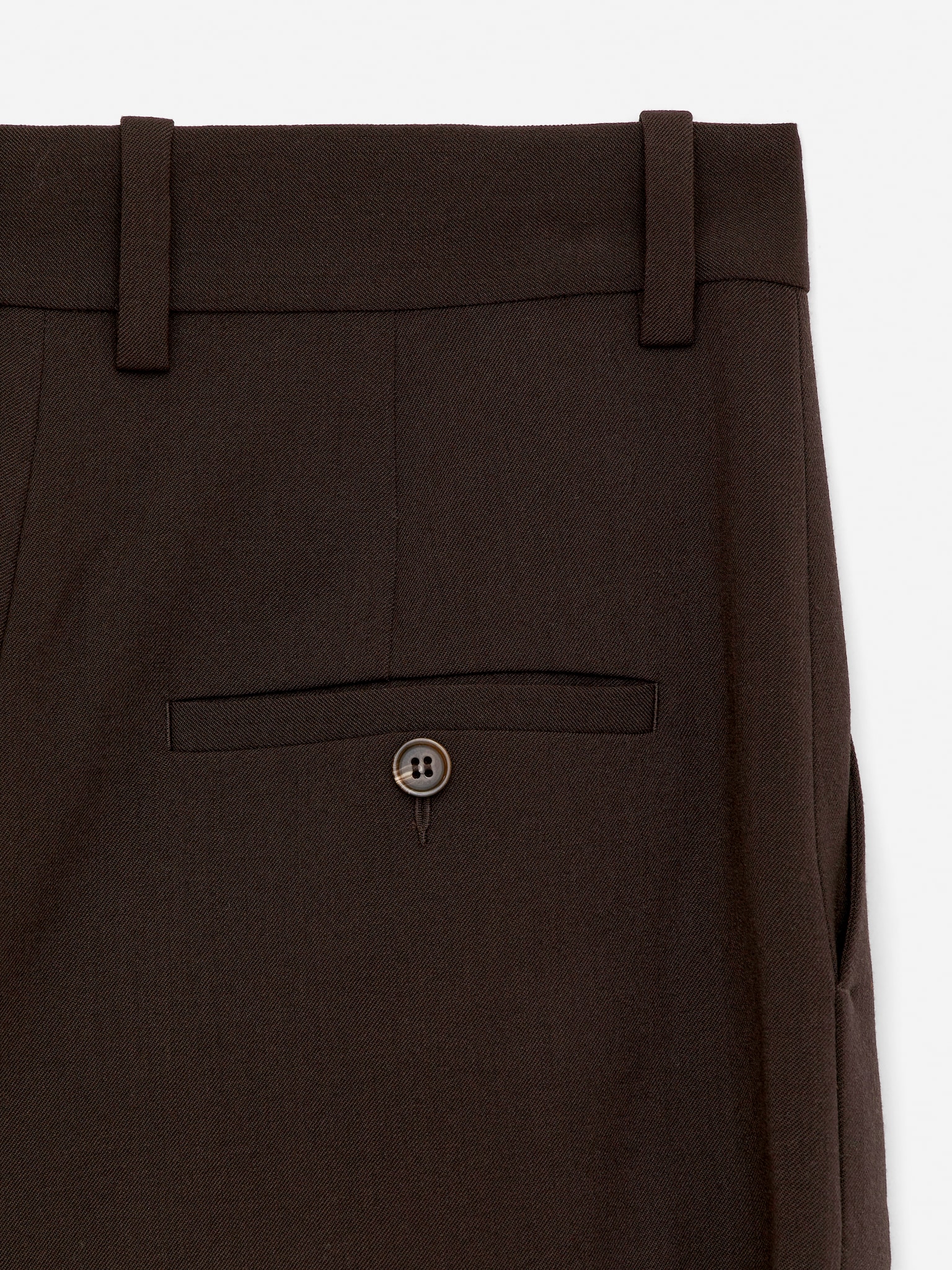 Pantalon tailleur à jambes larges - Marron foncé/Noir - 4