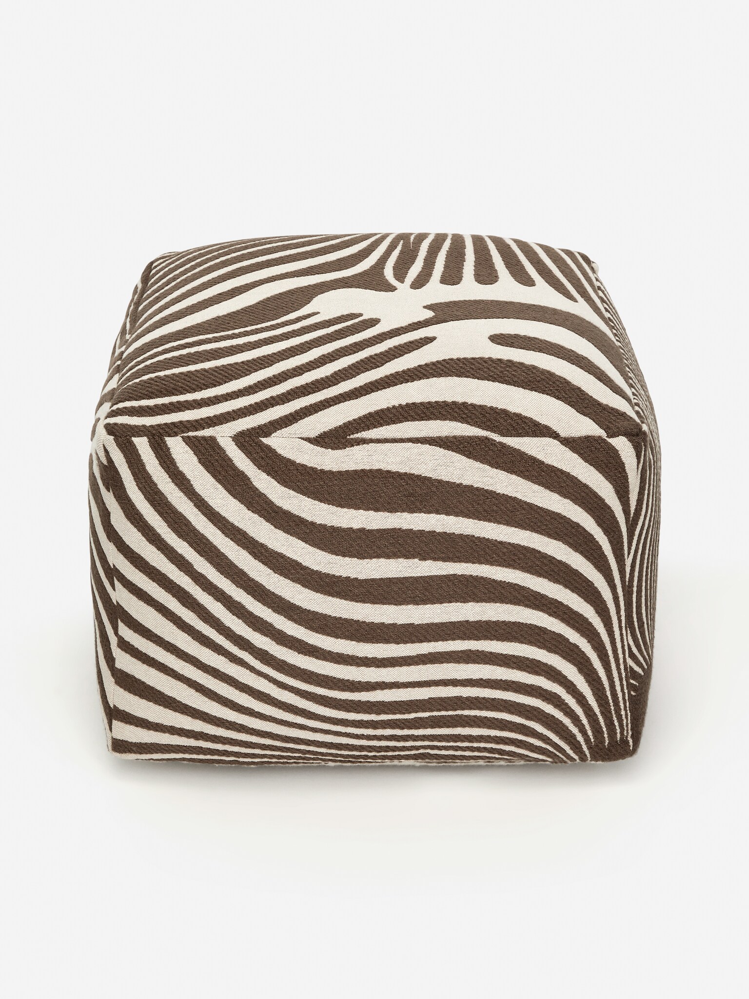 Pouf in cotone e lana - Talpa/Bianco/Nero/Beige - 2