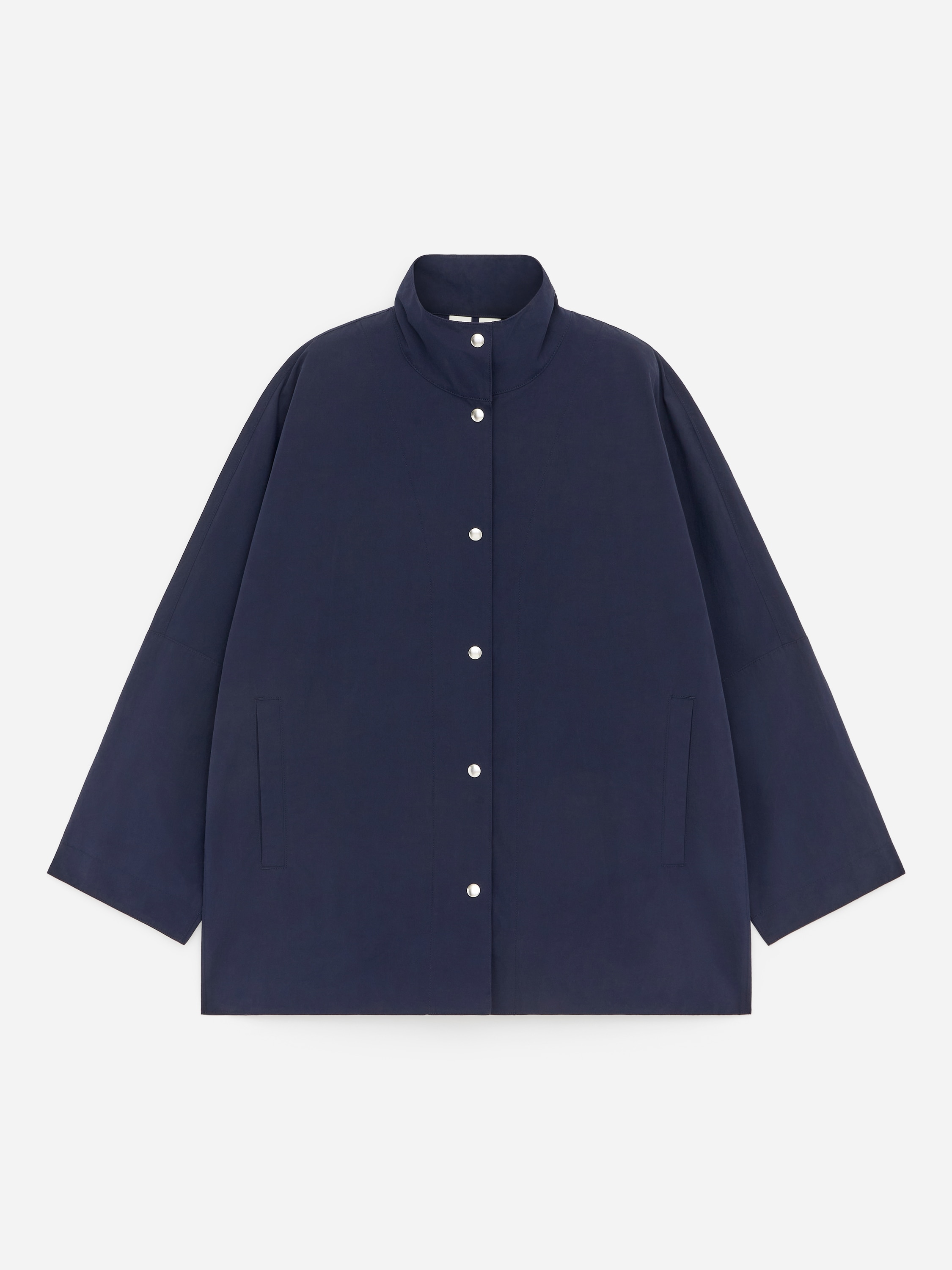 Oversize jacka - Mörkblå/Beige