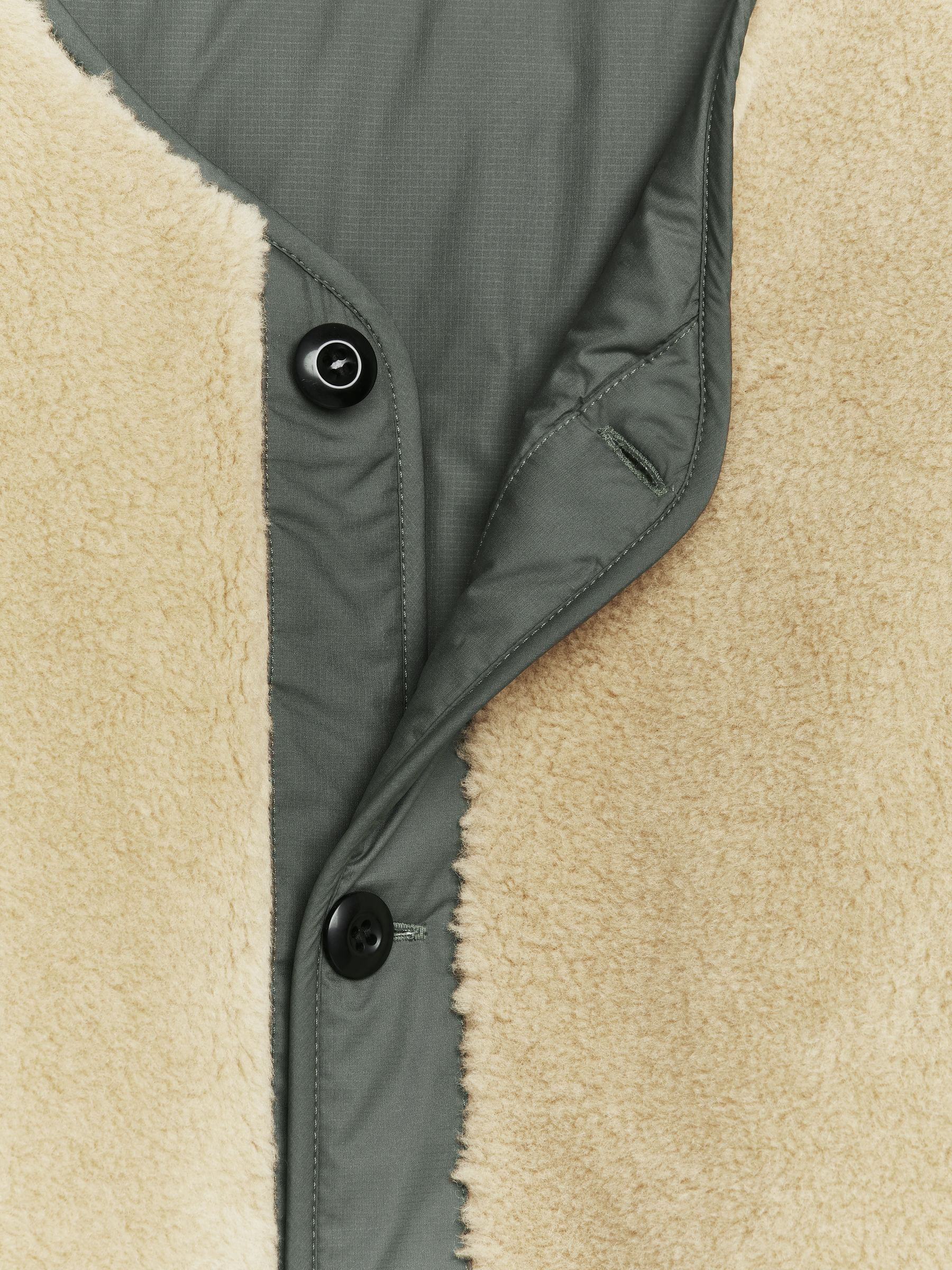 Übergangsjacke aus Woll-Fleece - Beige/Grün - Relaxed Fit - Herren - StillMedia/DescriptiveDetail - 1