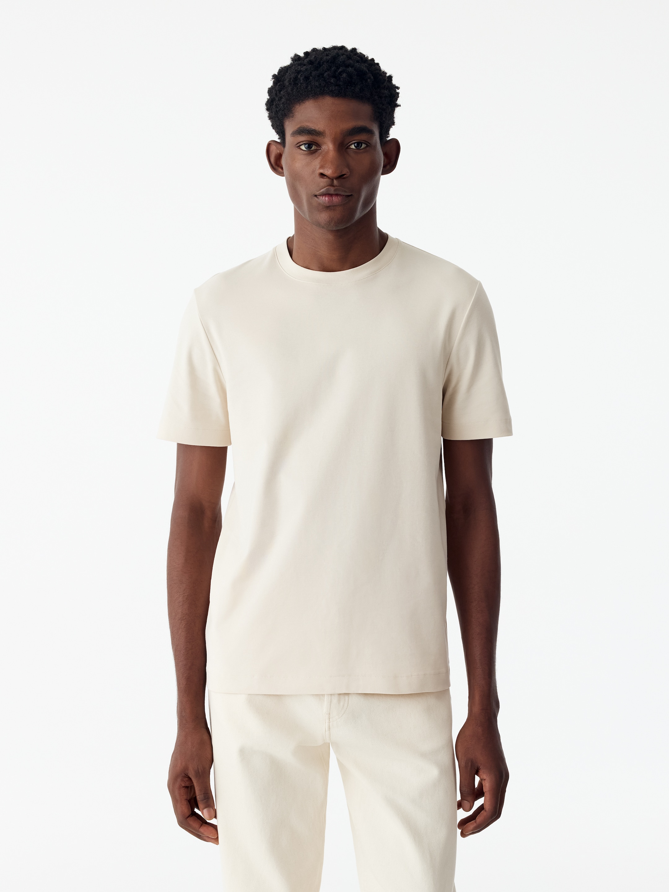 Regular Interlock T-shirt-White-21098