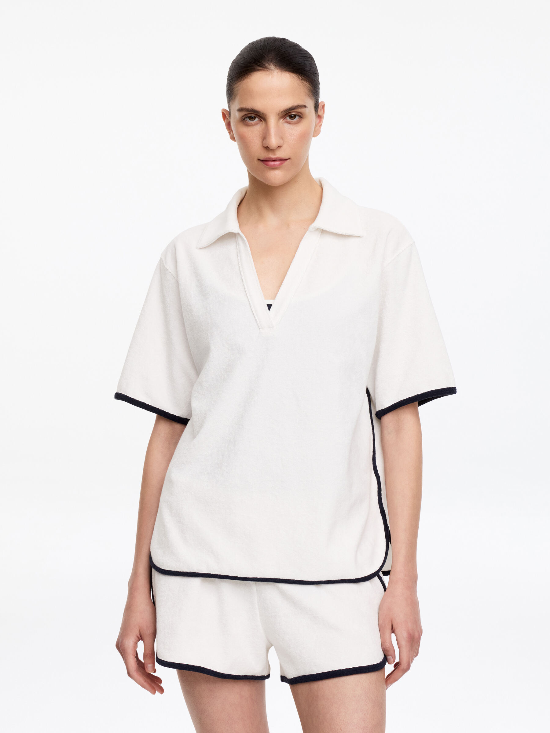 Towelling Top-#F4F3E9-19289