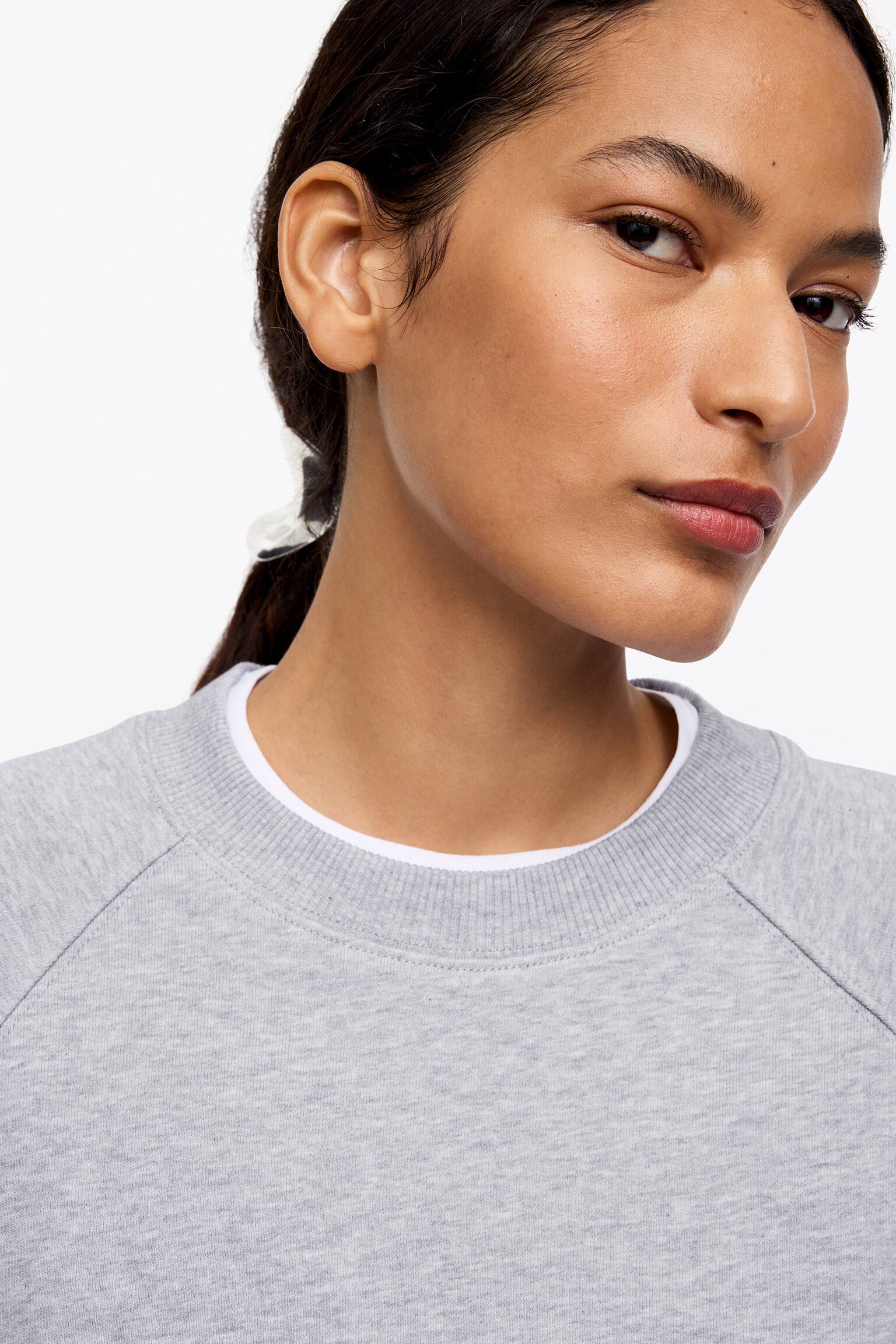 Sweatshirt - Gråmelerad/Mörkblå/Röd - 4