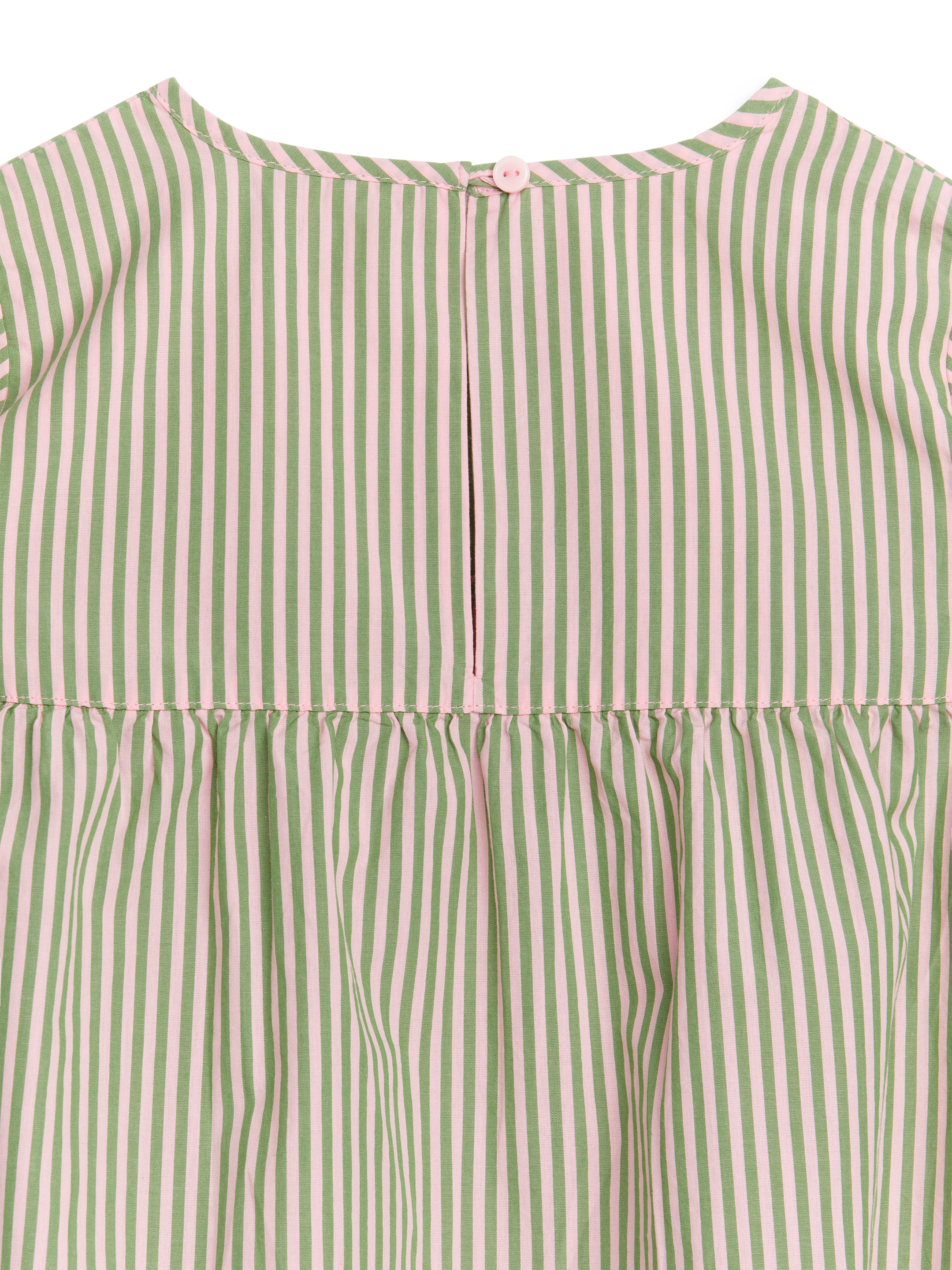 Cotton Dress - Green/Off White - Regular fit - Children - StillMedia/DescriptiveDetail - 3