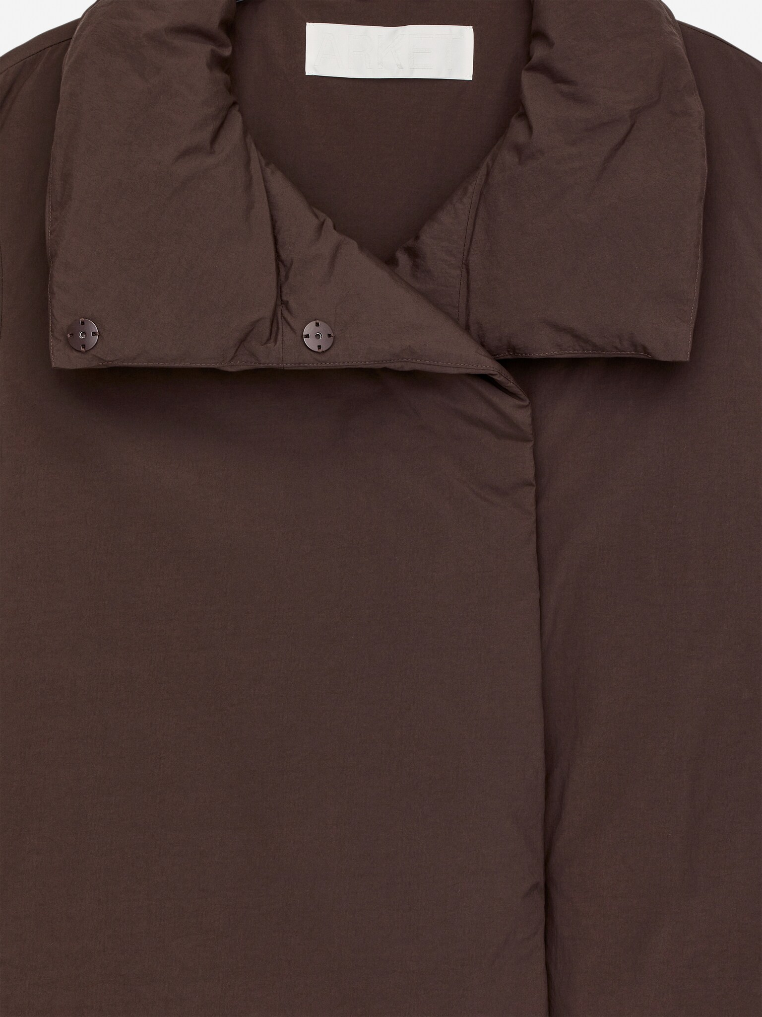 Veste à col montant Upcycled Down - Marron foncé/Noir - 3