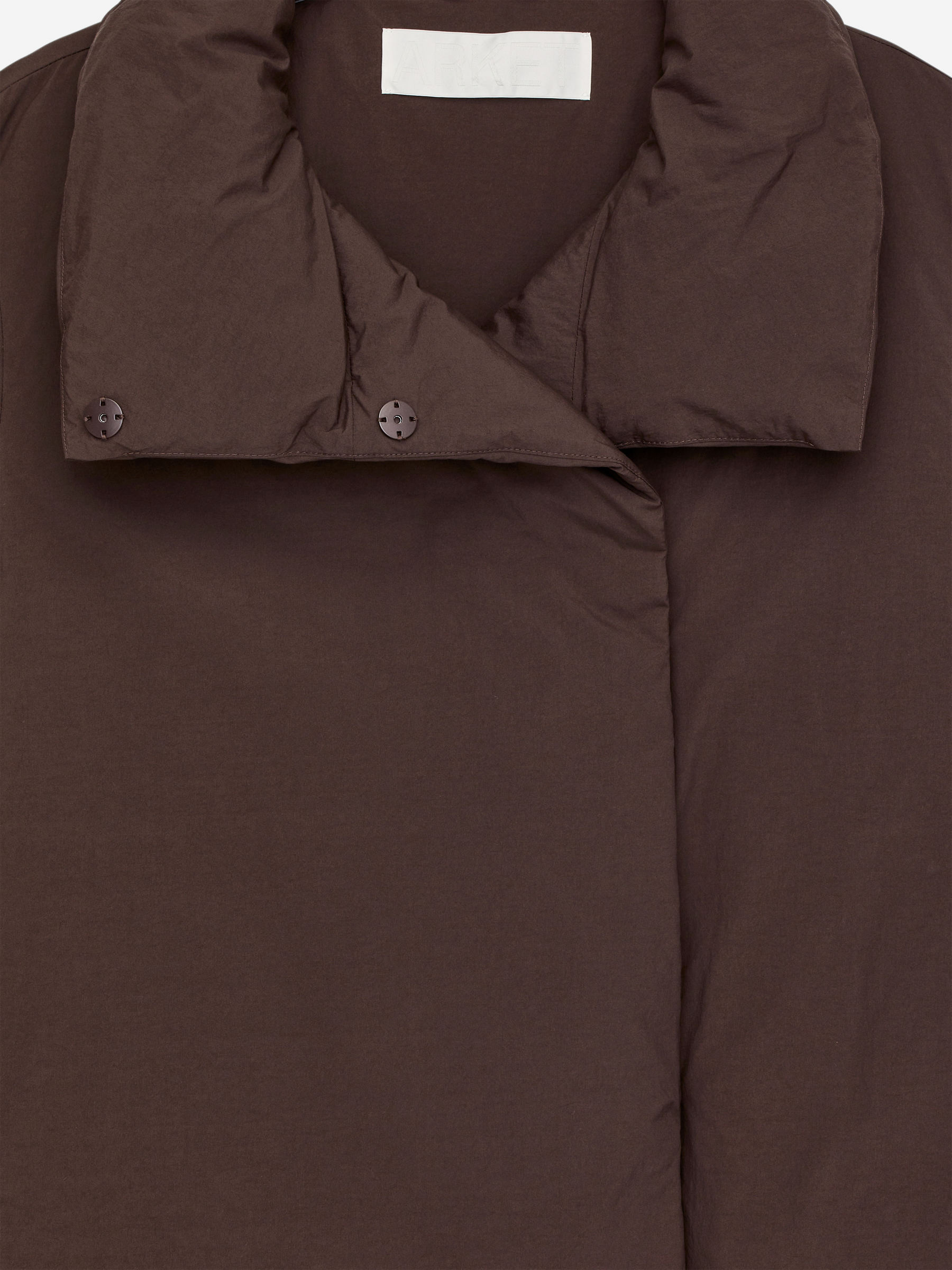 Upcycled Down™ Jacke mit hohem Kragen - Dunkelbraun - Regular Fit - Damen - StillMedia/DescriptiveDetail - 1