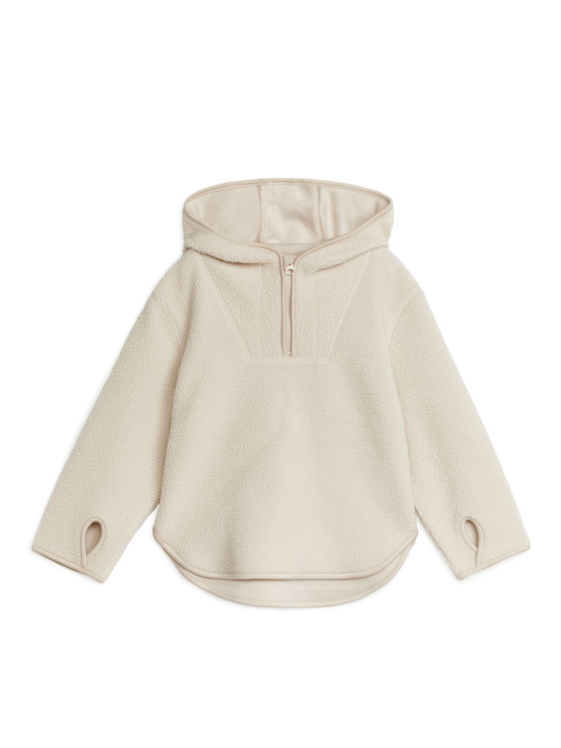 Fleece-Hoodie mit kurzem Reißverschluss - Hellbeige - Oversize - Kinder - StillMedia/DescriptiveStillLife - 3