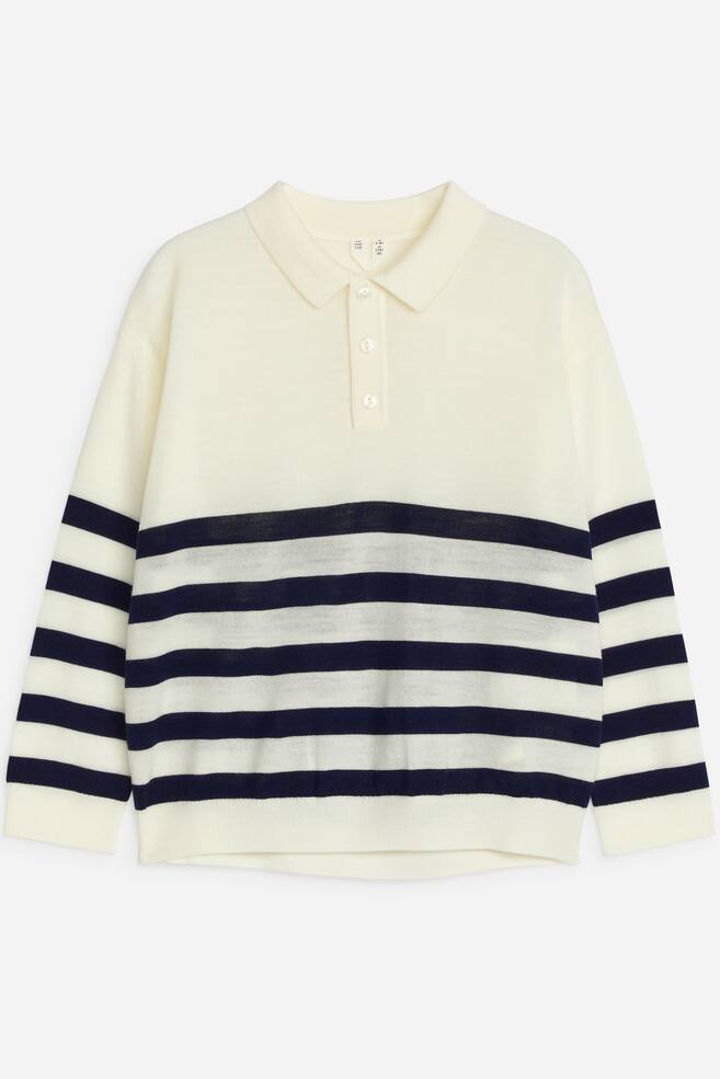 Polopullover - Off-White / Blau - 1