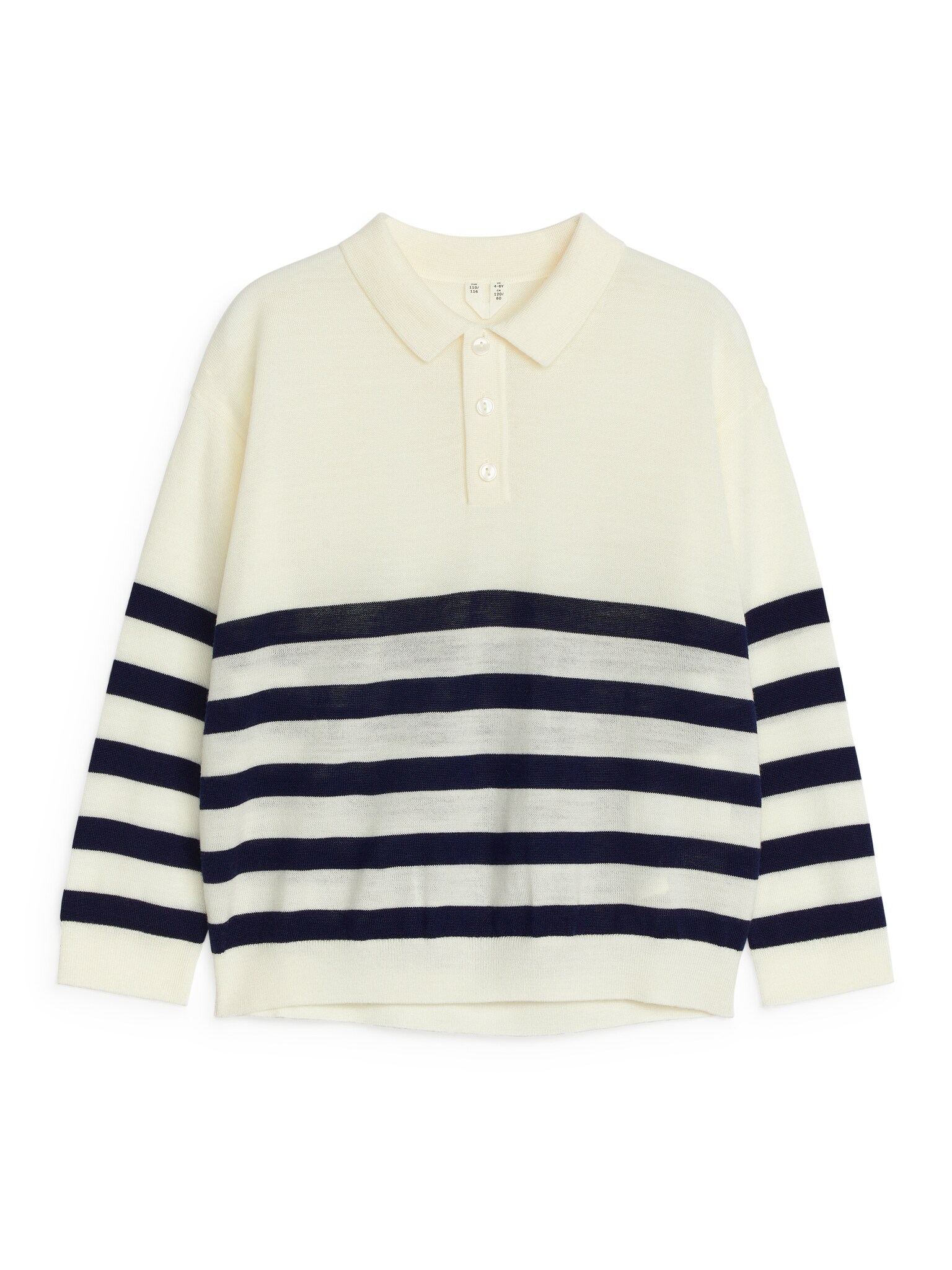 Polopullover - Off-White / Blau