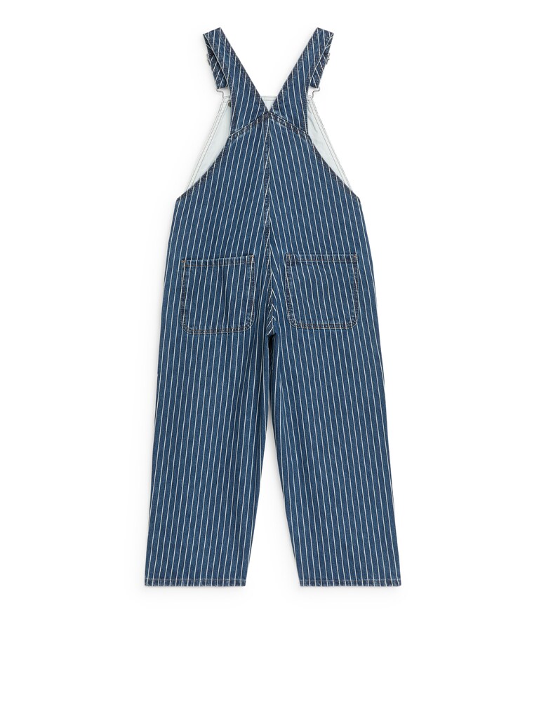 Relaxed Denim Dungarees Mid Blue/Hickory Kids H&M GB
