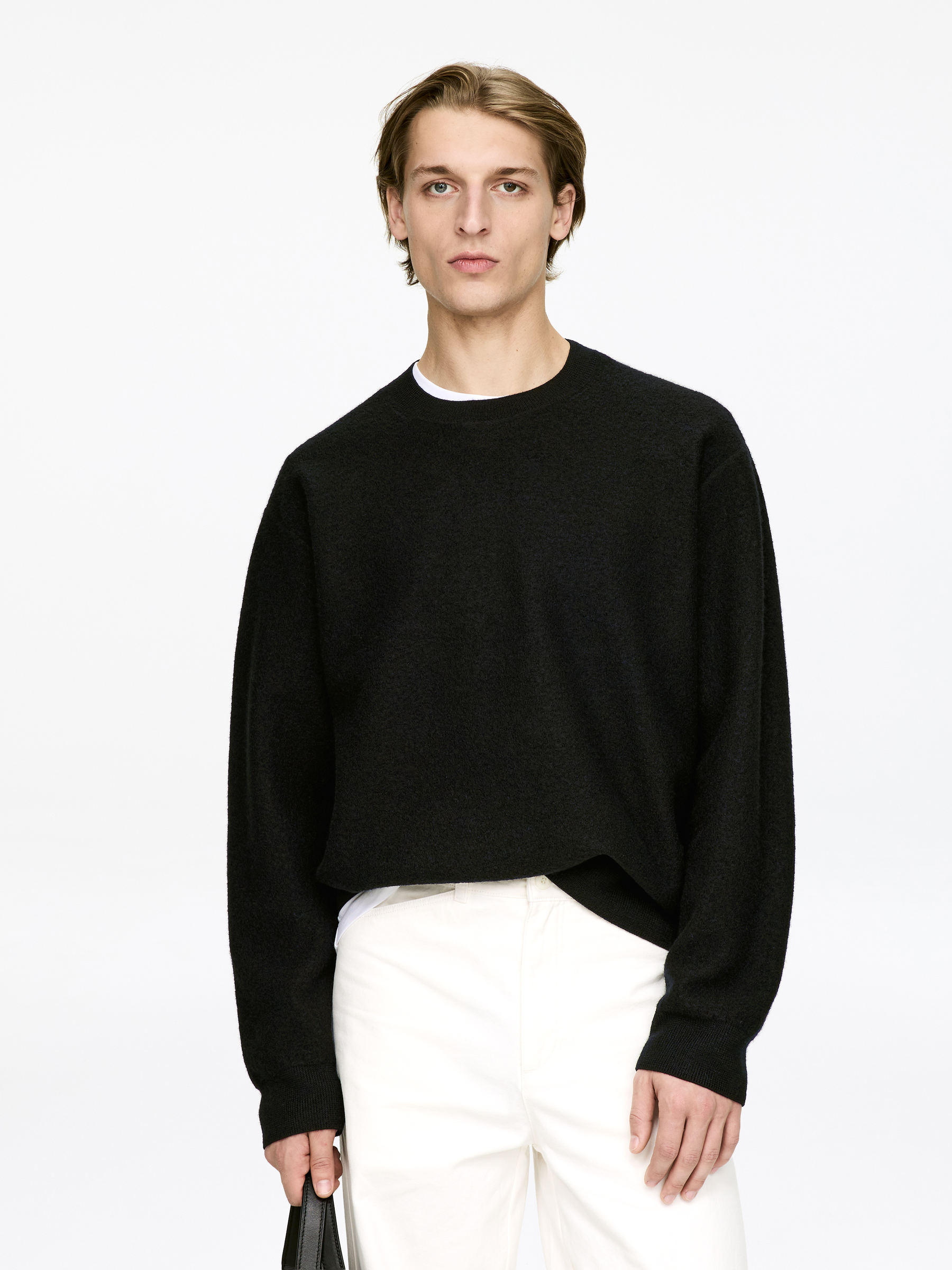 Boiled-Wool Jumper - Black - Regular fit - Men - StillMedia/Lookbook - 6