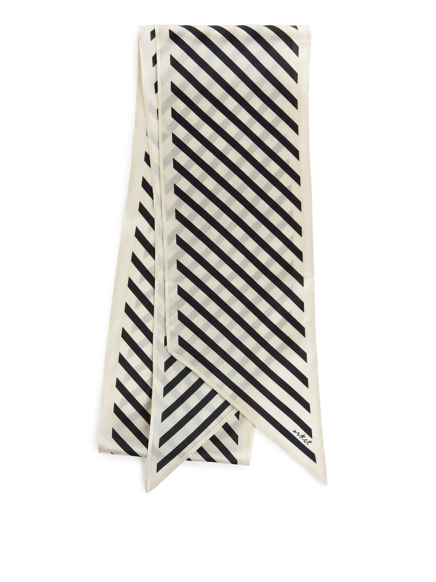 Seidentuch - Cremeweiß/Schwarz - Damen - StillMedia/DescriptiveStillLife - 1