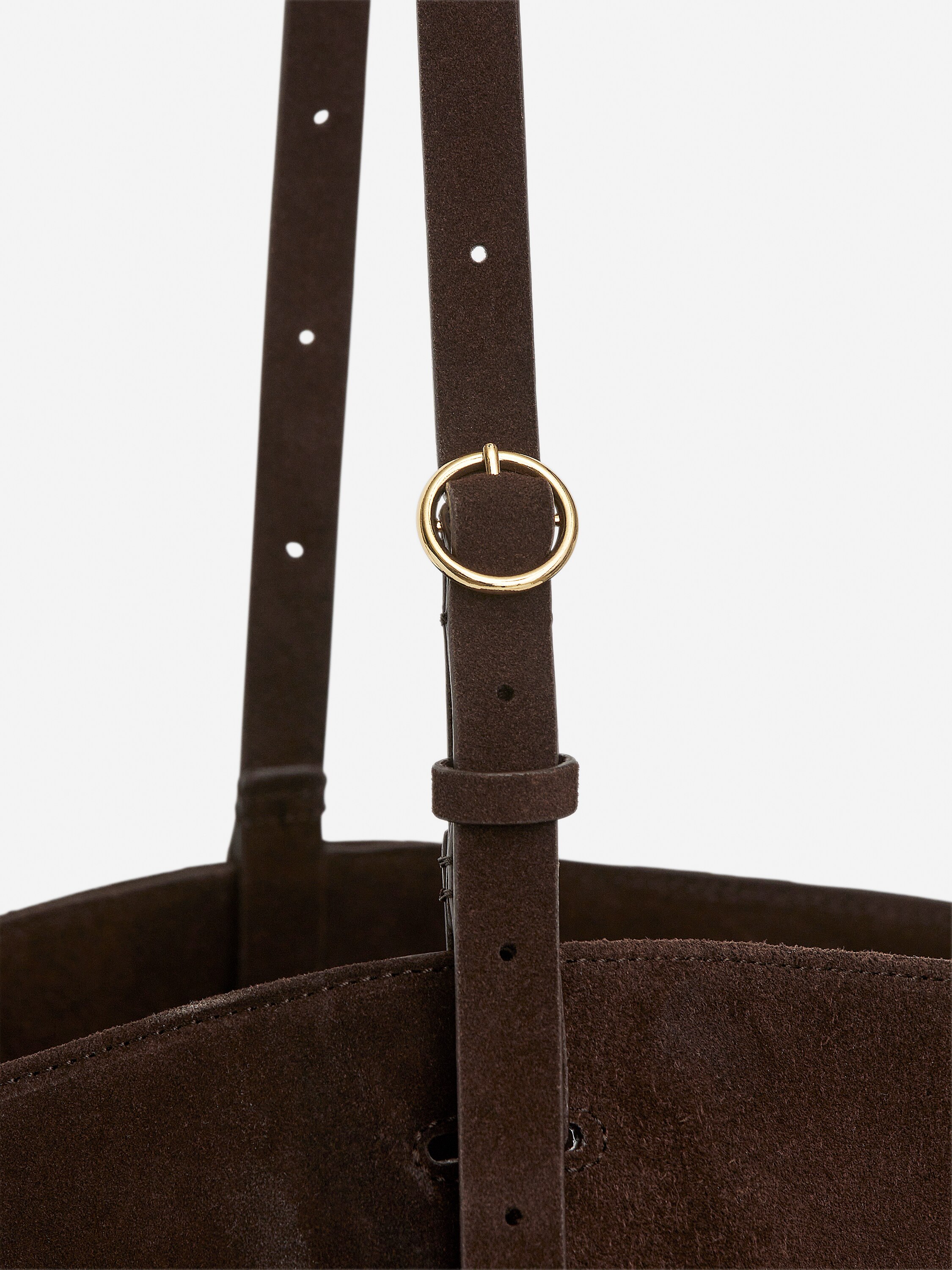 Suede Tote Bag – Dark Brown – ARKET EU