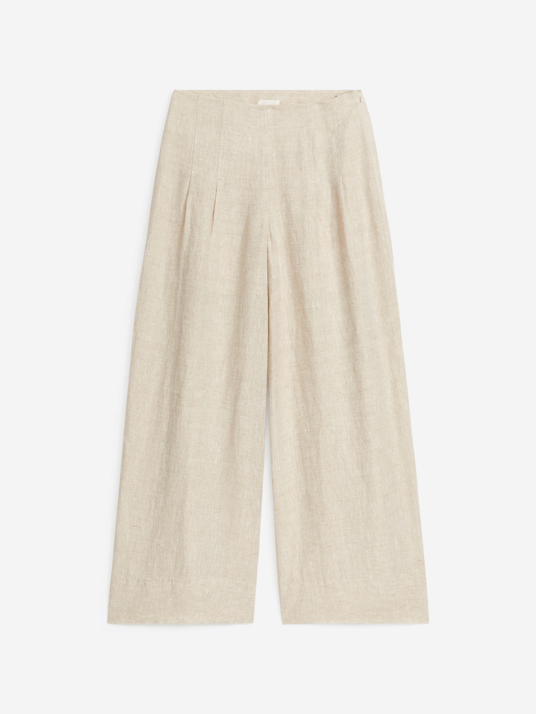 Relaxed Linen Trousers - Beige - Relaxed fit - Women - StillMedia/DescriptiveStillLife - 1