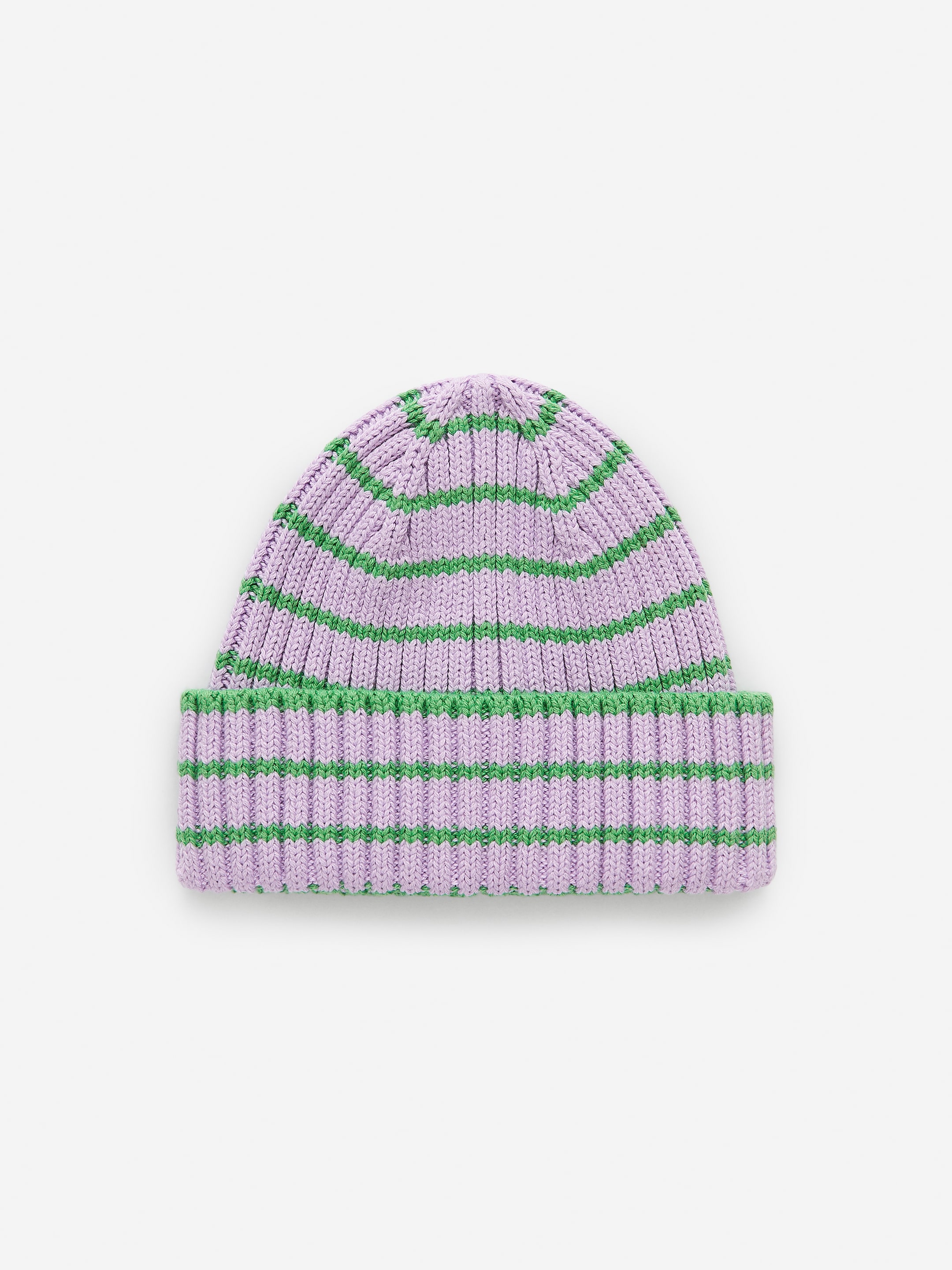 Visualizza immagine più grande: Berretto per bebè con lavorazione a coste - Lilla/Verde - BAMBINO | H&M IT 1