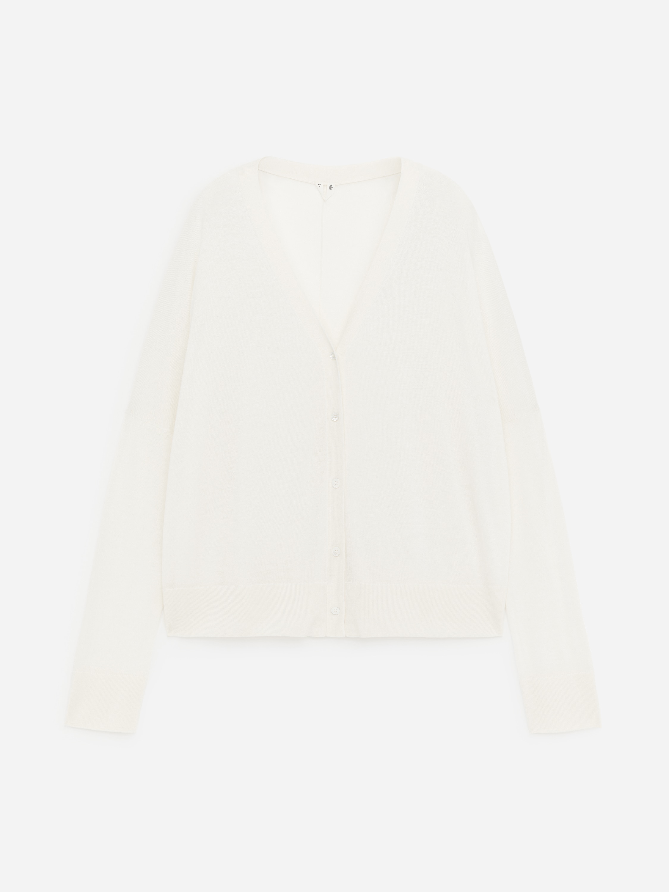 V-ringad kofta - Off-white/Svart