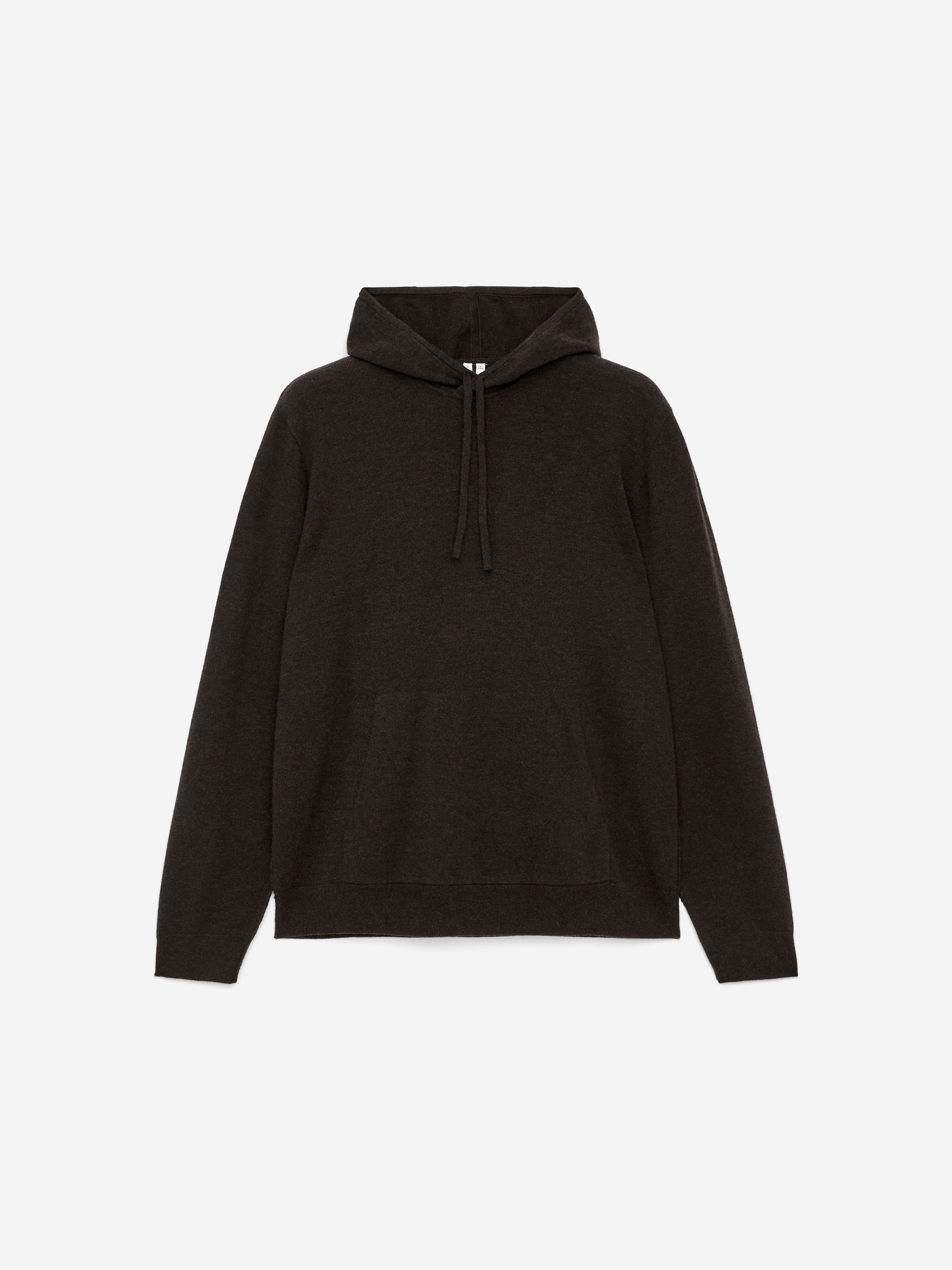 Knitted Wool Cashmere Hoodie-#3F3838-17112