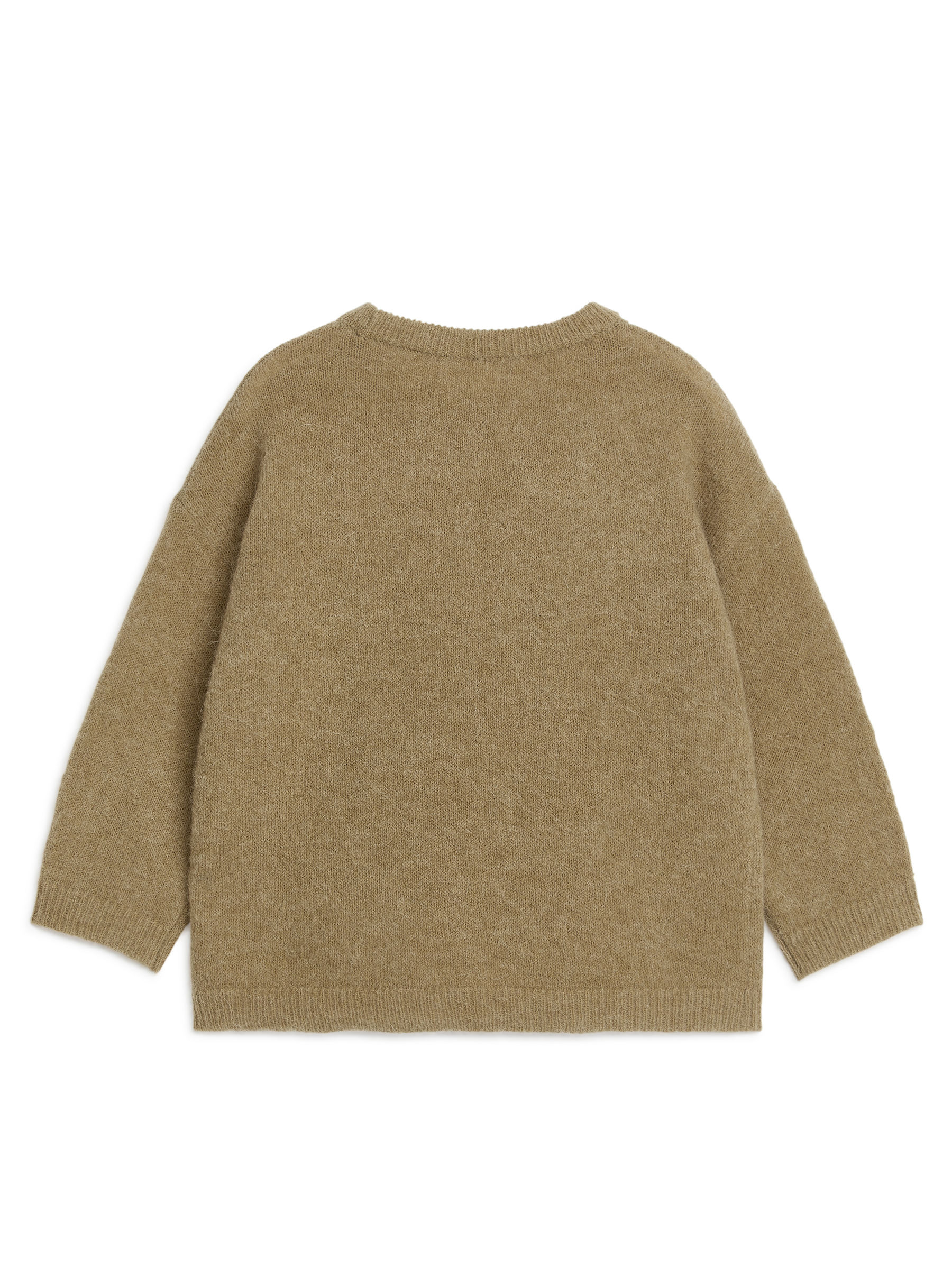 Alpaca-Wool Blend Jumper - Dark Beige - Oversized - Children - StillMedia/DescriptiveStillLife - 2