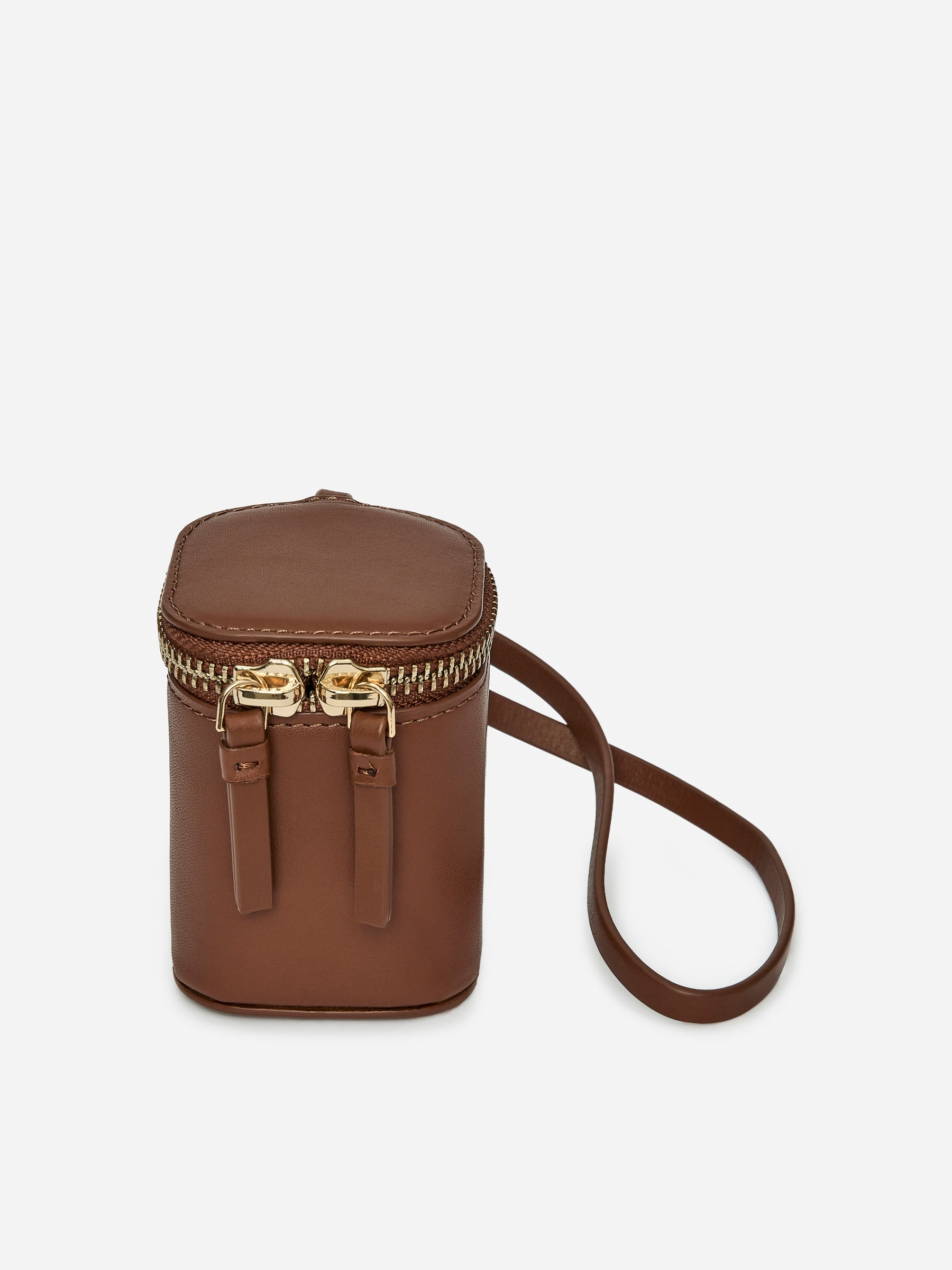 Accessoire sac vanity en cuir - Beige foncé - Femme - StillMedia/DescriptiveStillLife - 2