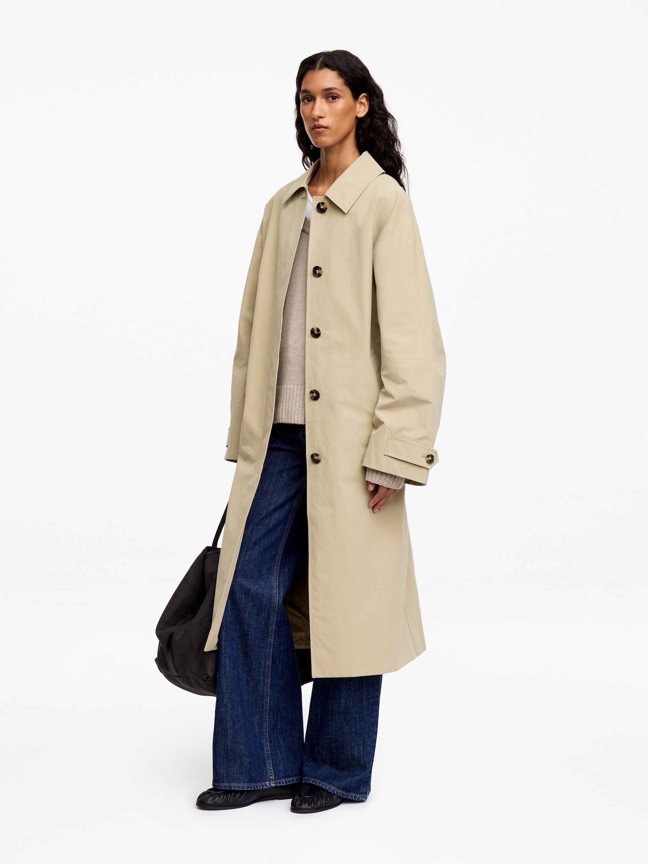 Płaszcz samochodowy - Beżowy - Obszerny - women - StillMedia/Lookbook - 5