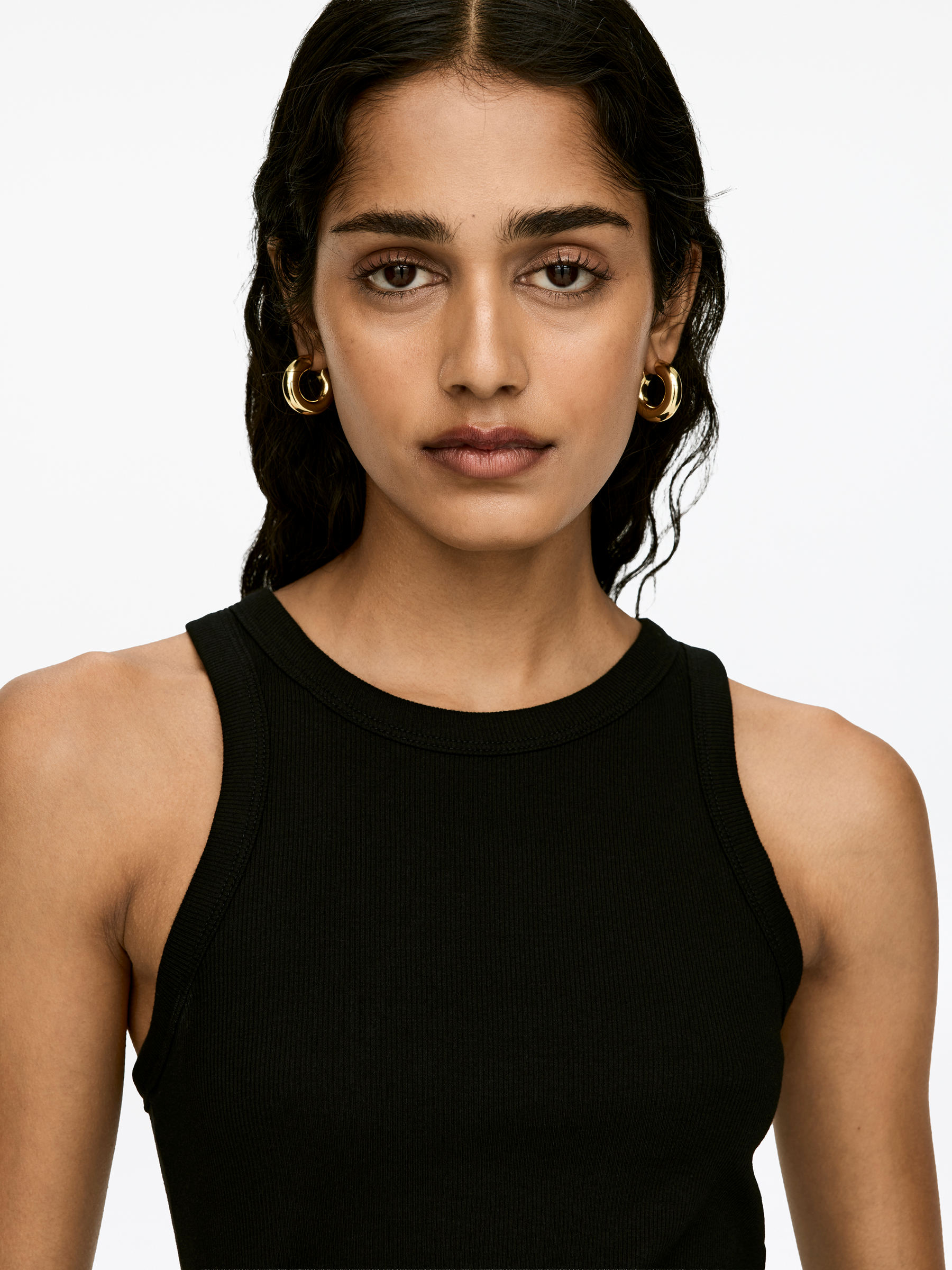 Débardeur côtelé dos nageur - Noir - Regular fit - Femme - StillMedia/Lookbook - 37