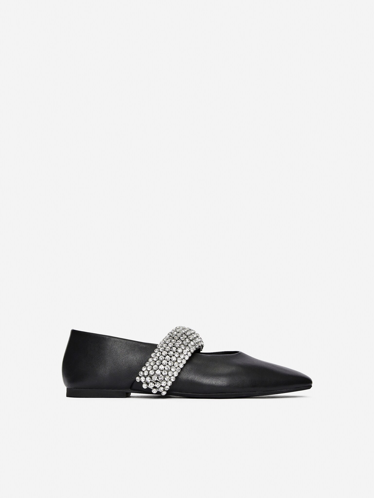 Ballerina mit Strass - Schwarz