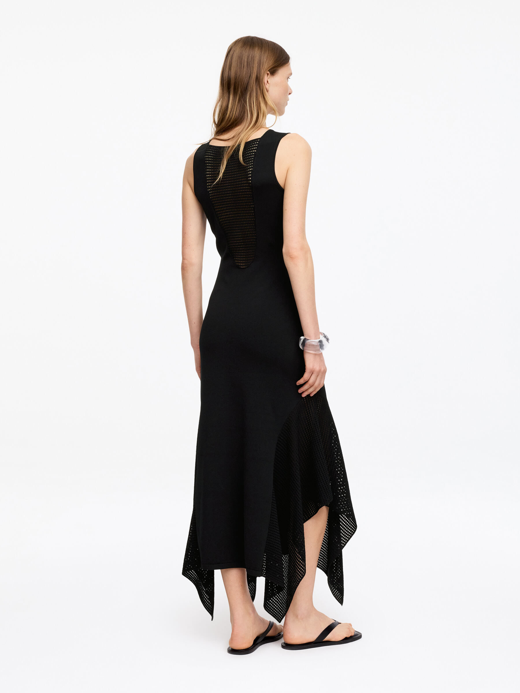 Draped Knit Dress - Black - Slim fit - Women - StillMedia/Lookbook - 4