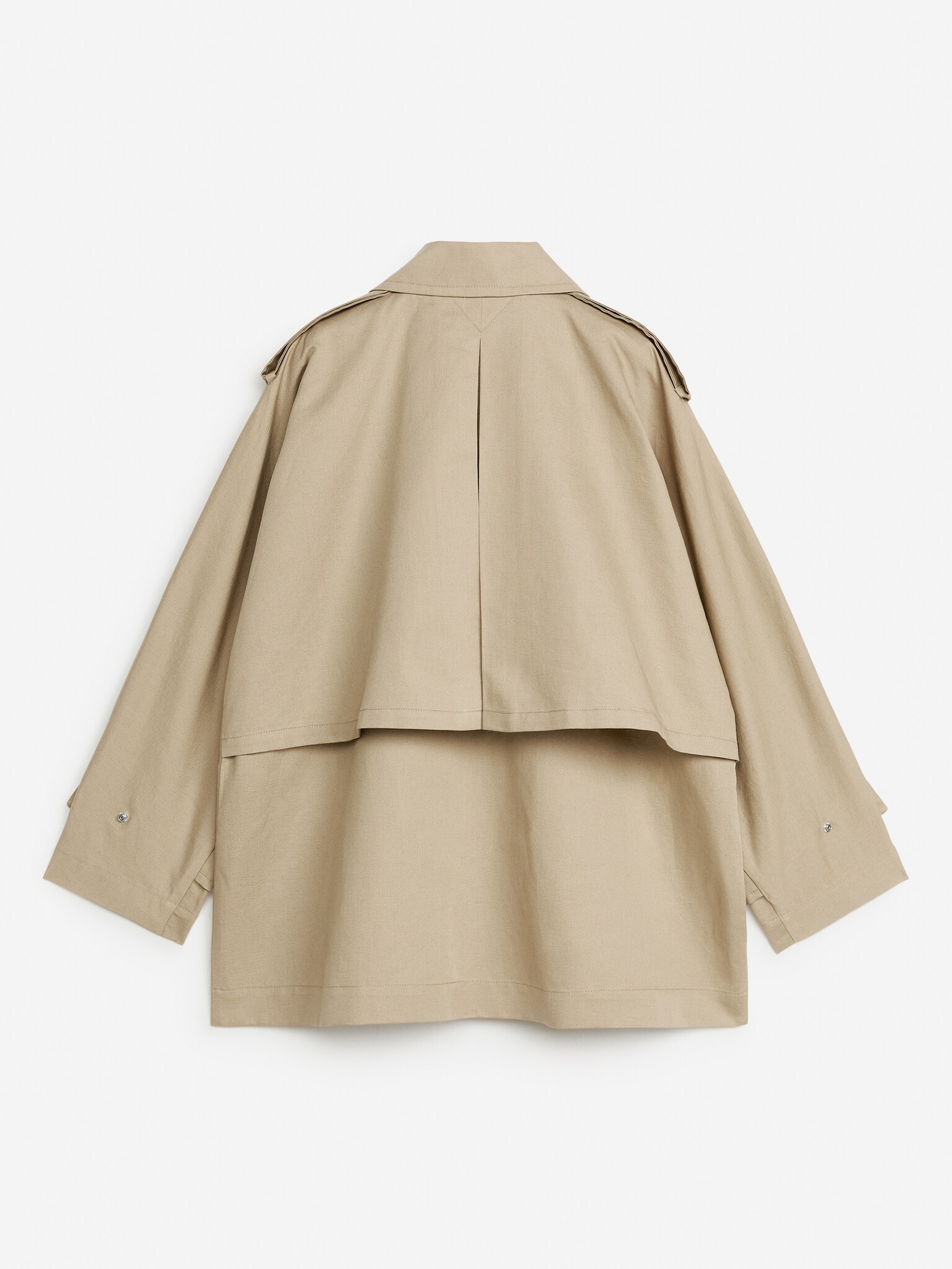 Short Trench Coat - Beige - 4