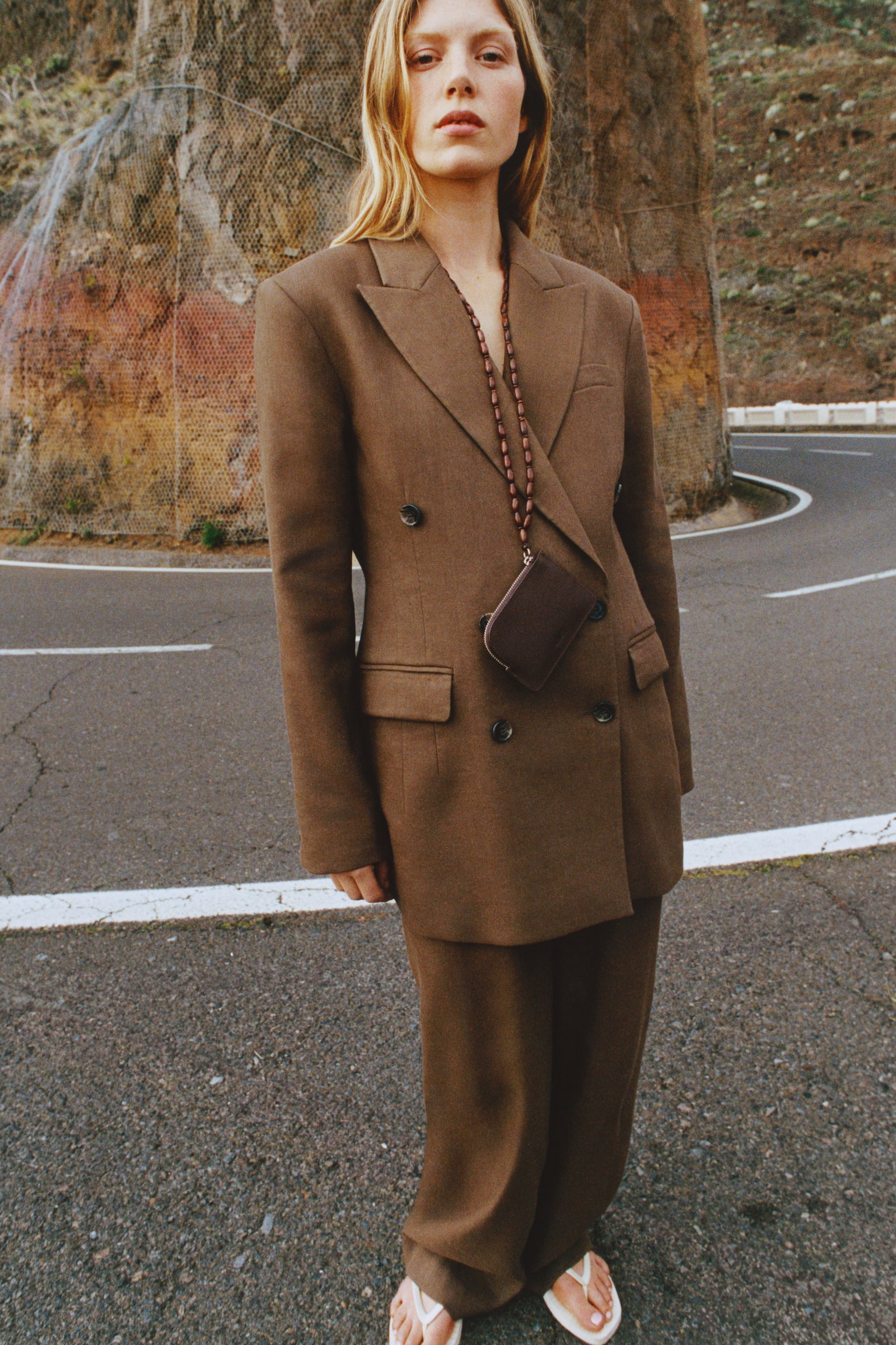 Calças clássicas largas - Bege escuro - 6