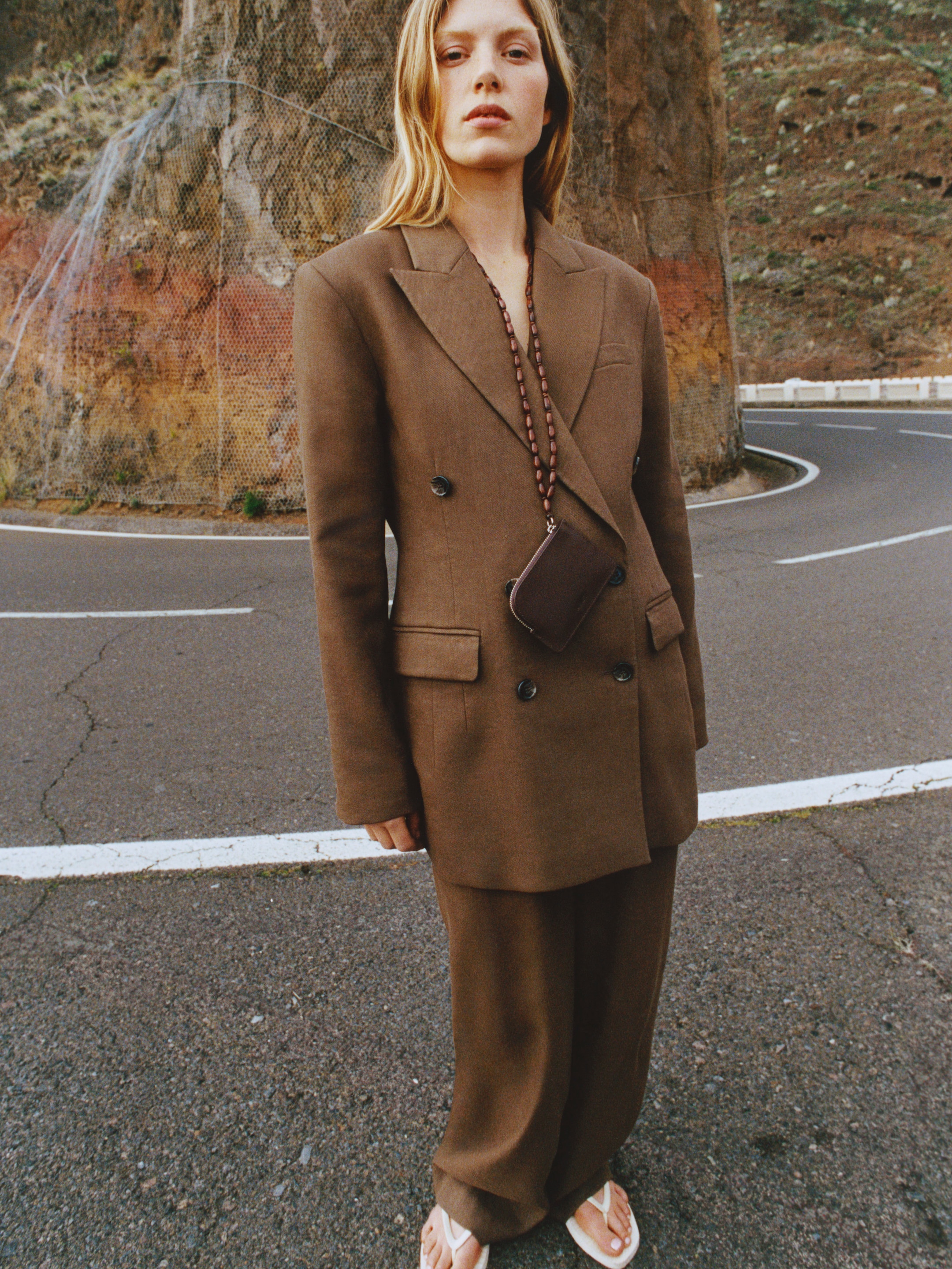 Zweireihiger Blazer - Dunkelbeige - Regular Fit - Damen - StillMedia/Environmental - 1