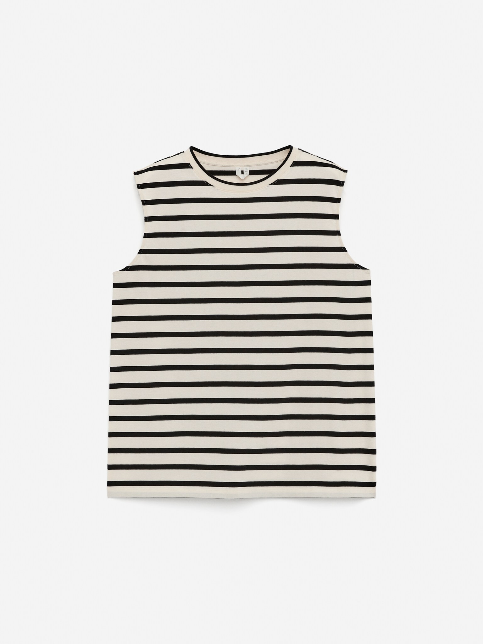 Αμάνικο τοπ σε φαρδιά γραμμή - Μαύρο/Εκρού/Μαύρο/Λευκό/Red