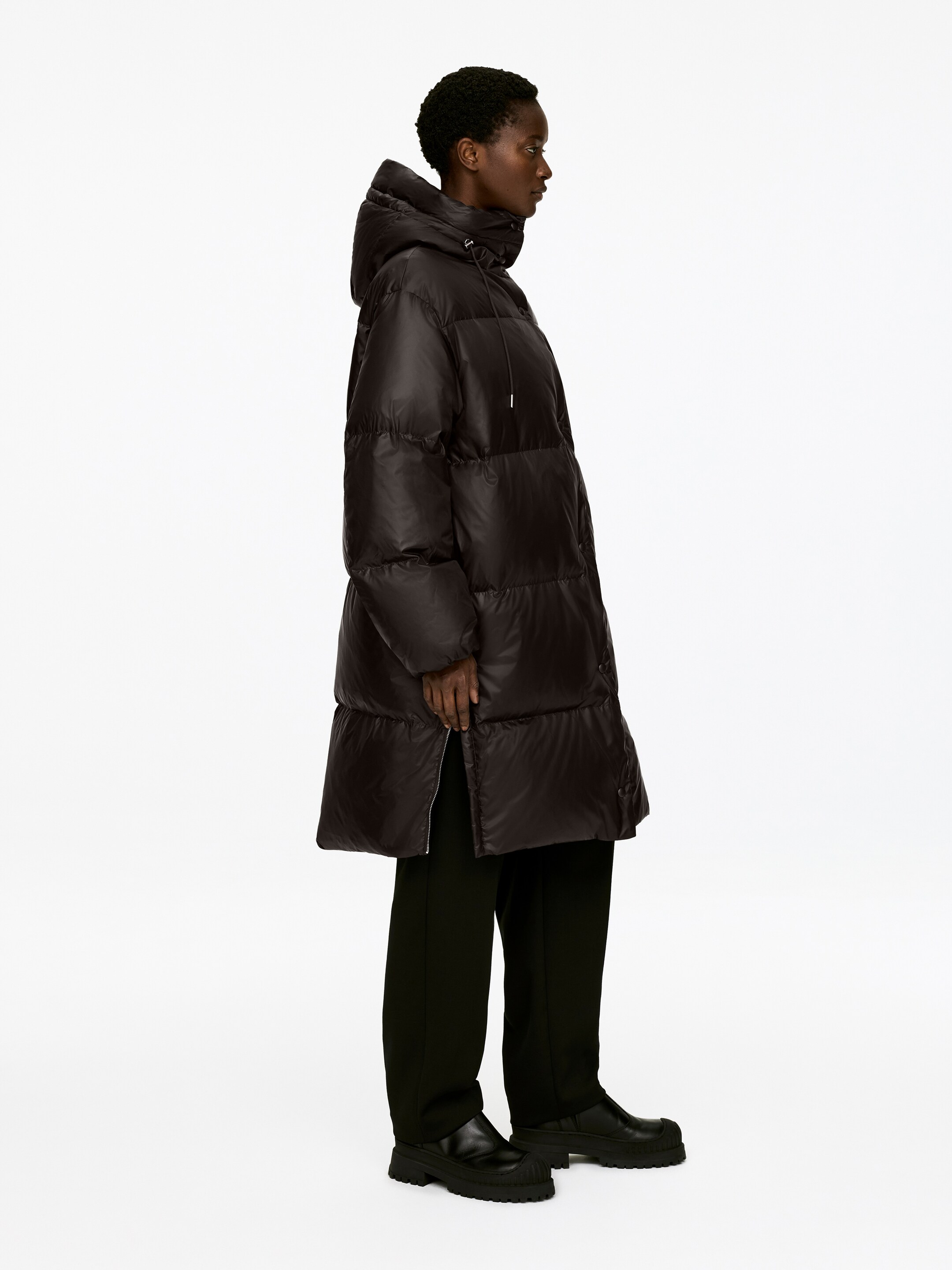 Vezi imaginea mai mare: Palton lung cu puf reciclat - Maro - FEMEI | H&M RO 3