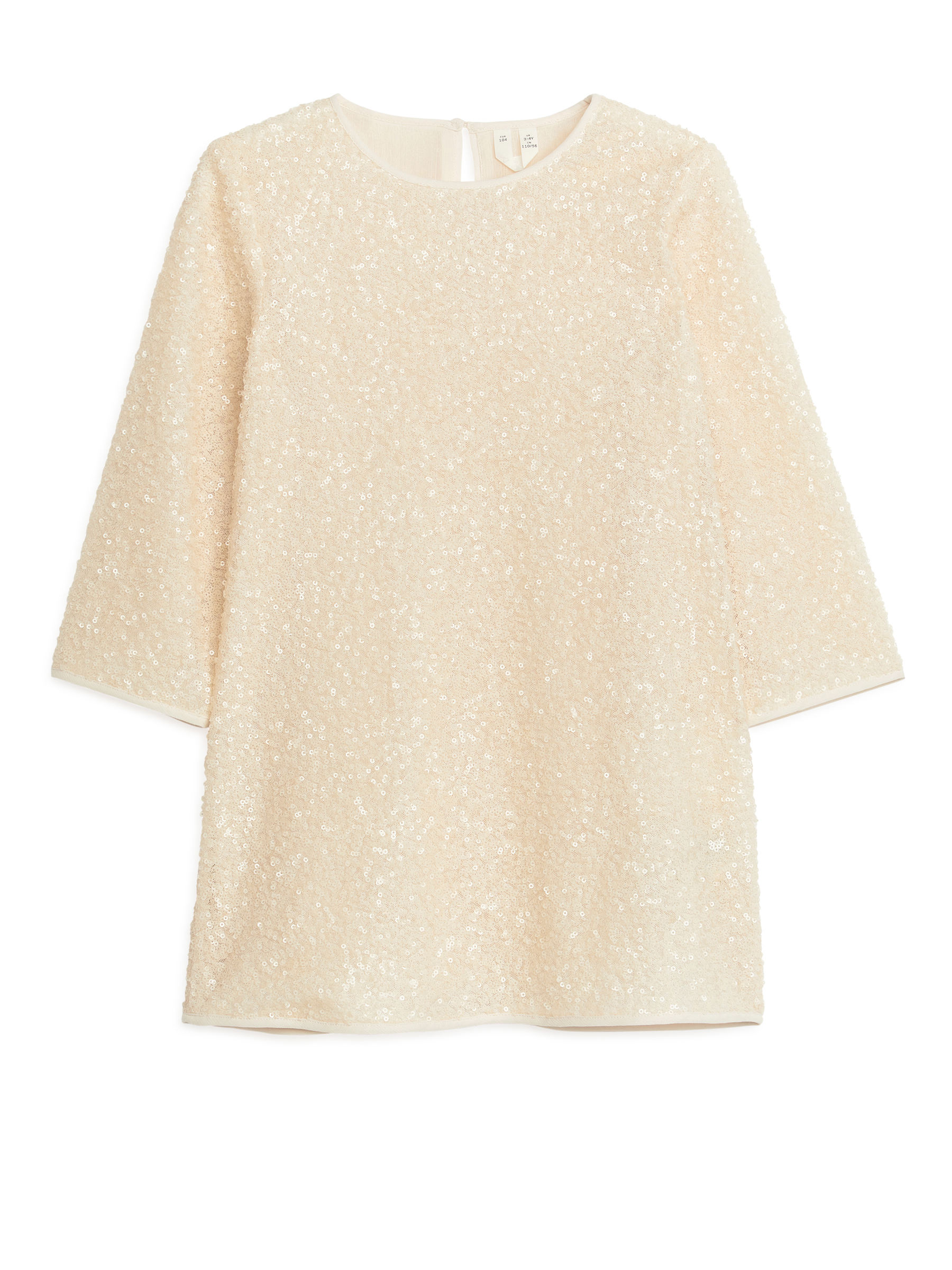 Sequin Dress-White-5588