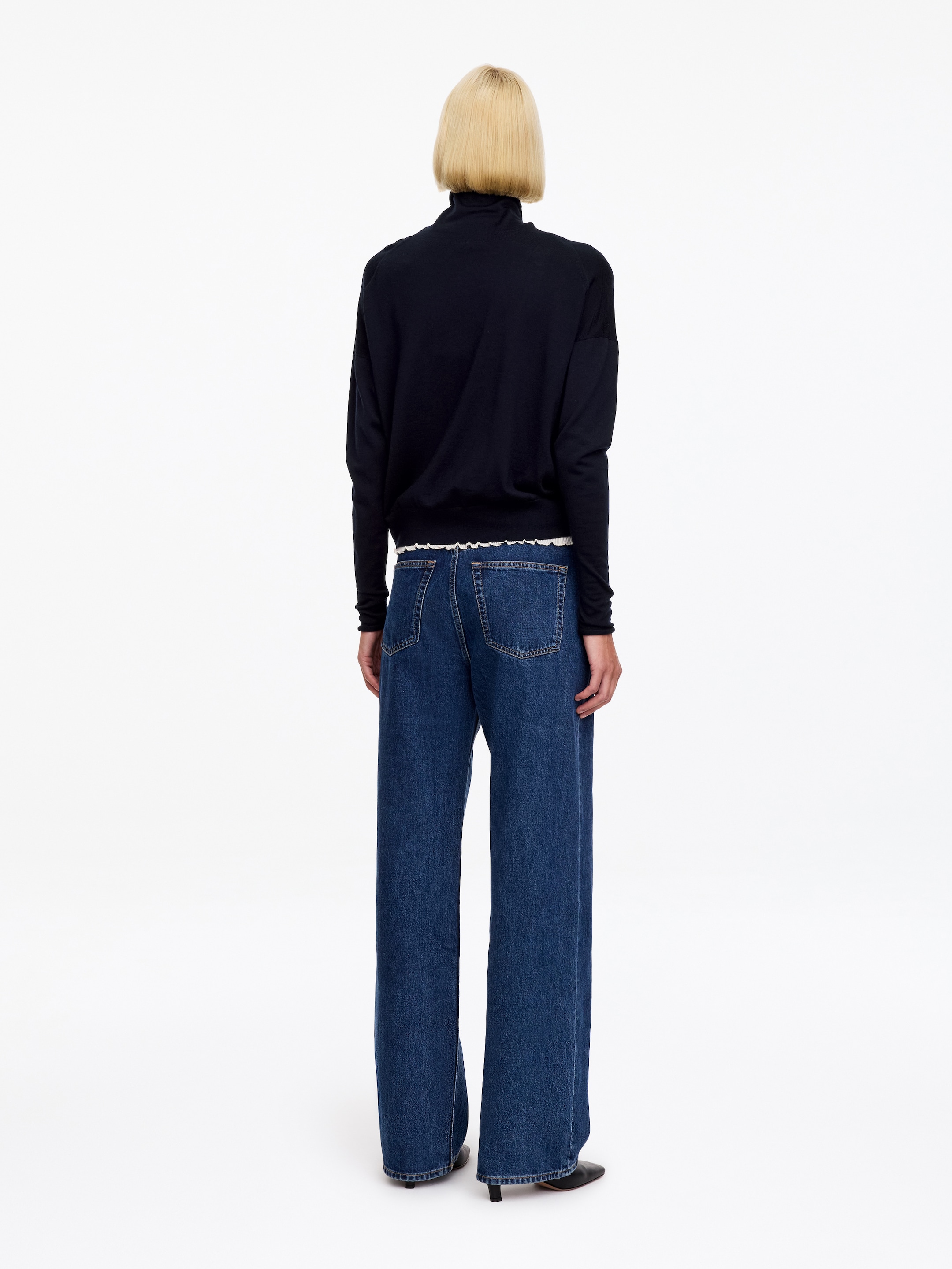 Rollkragenpullover aus Merinowolle - Blau - Loose Fit - women - StillMedia/Lookbook - 8