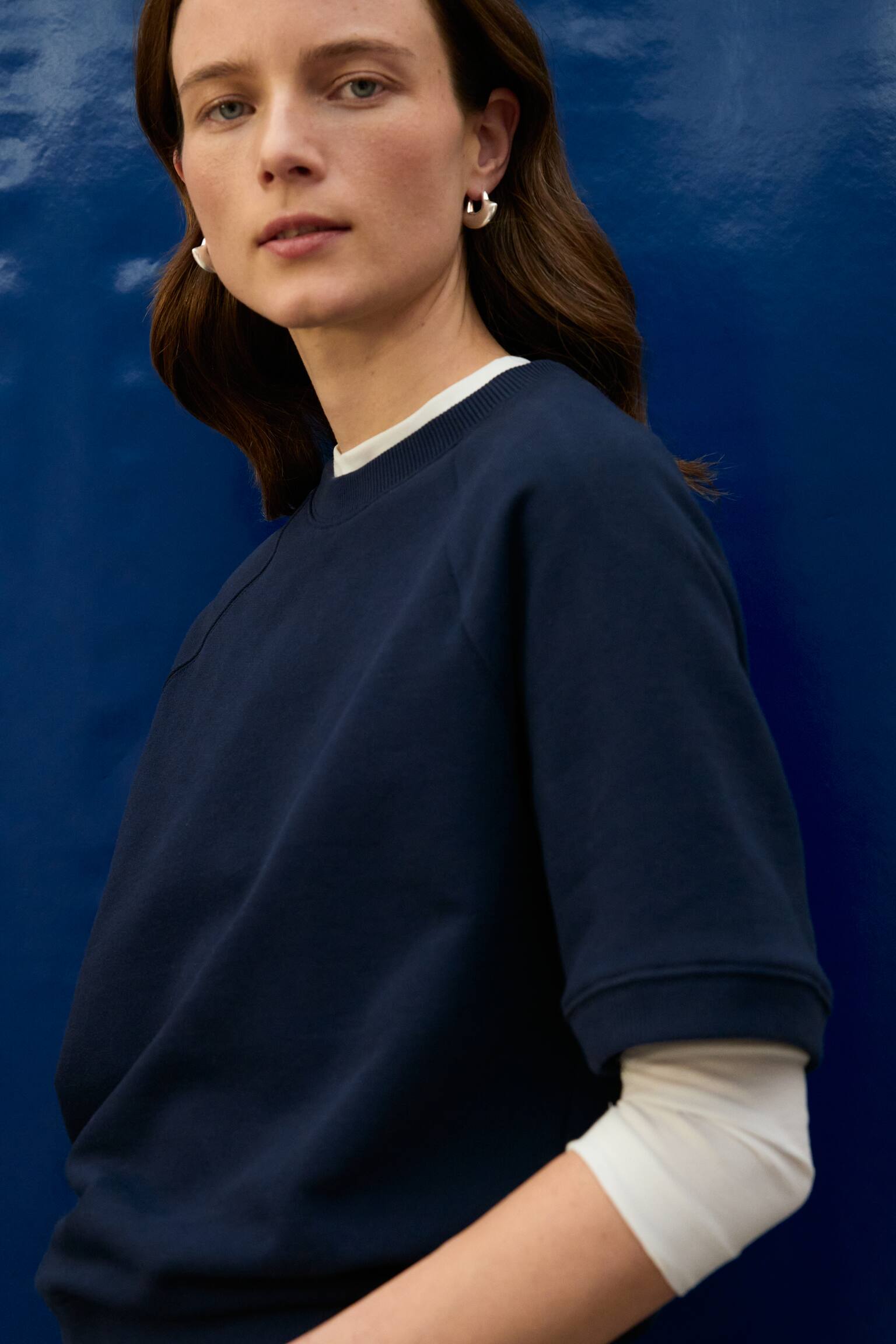 Sweatshirt - Mörkblå/Gråmelerad/Röd - 3