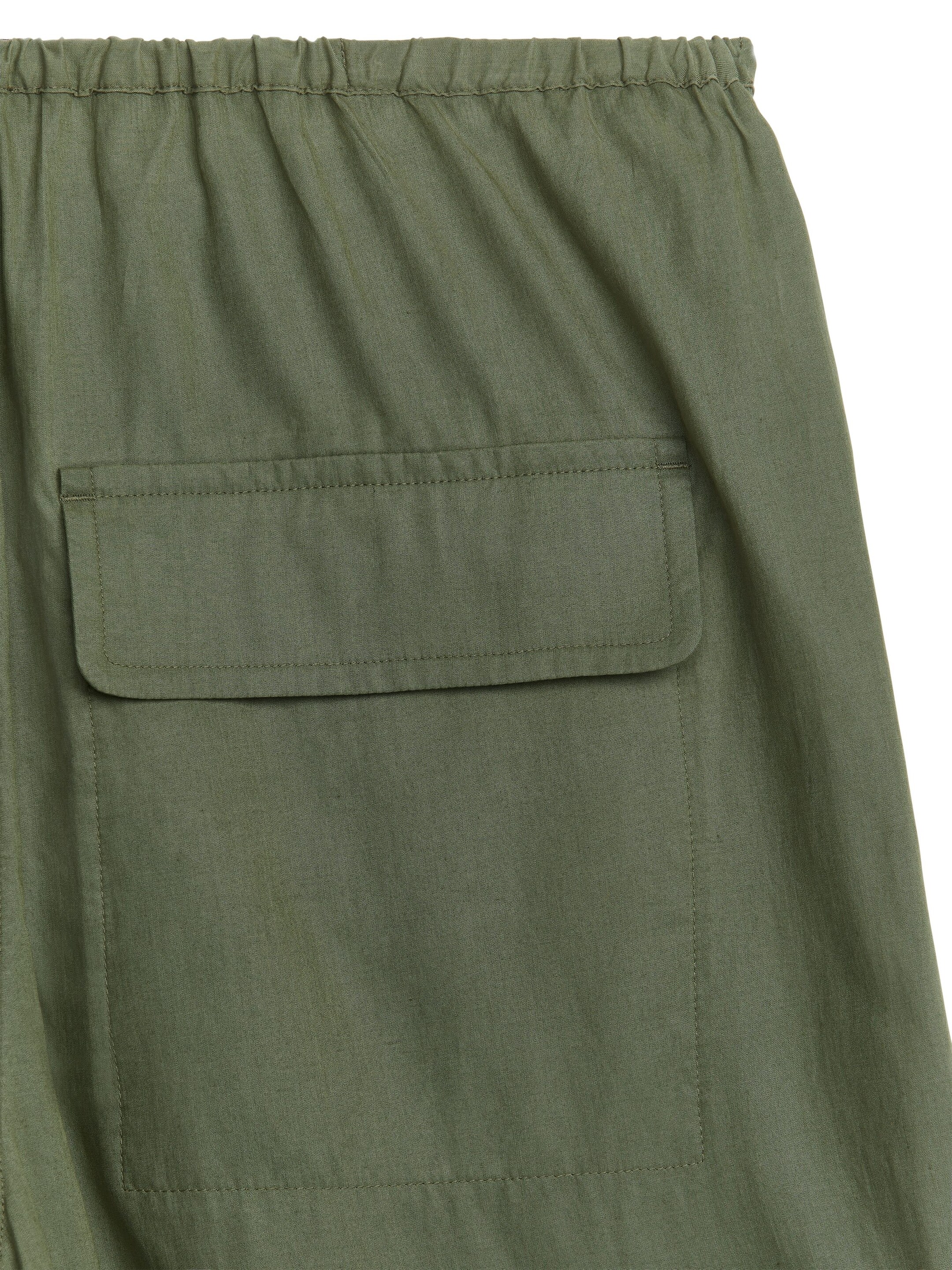 View larger image: Lyocell Blend Cargo Trousers - Khaki Green - Ladies | H&M GB 2