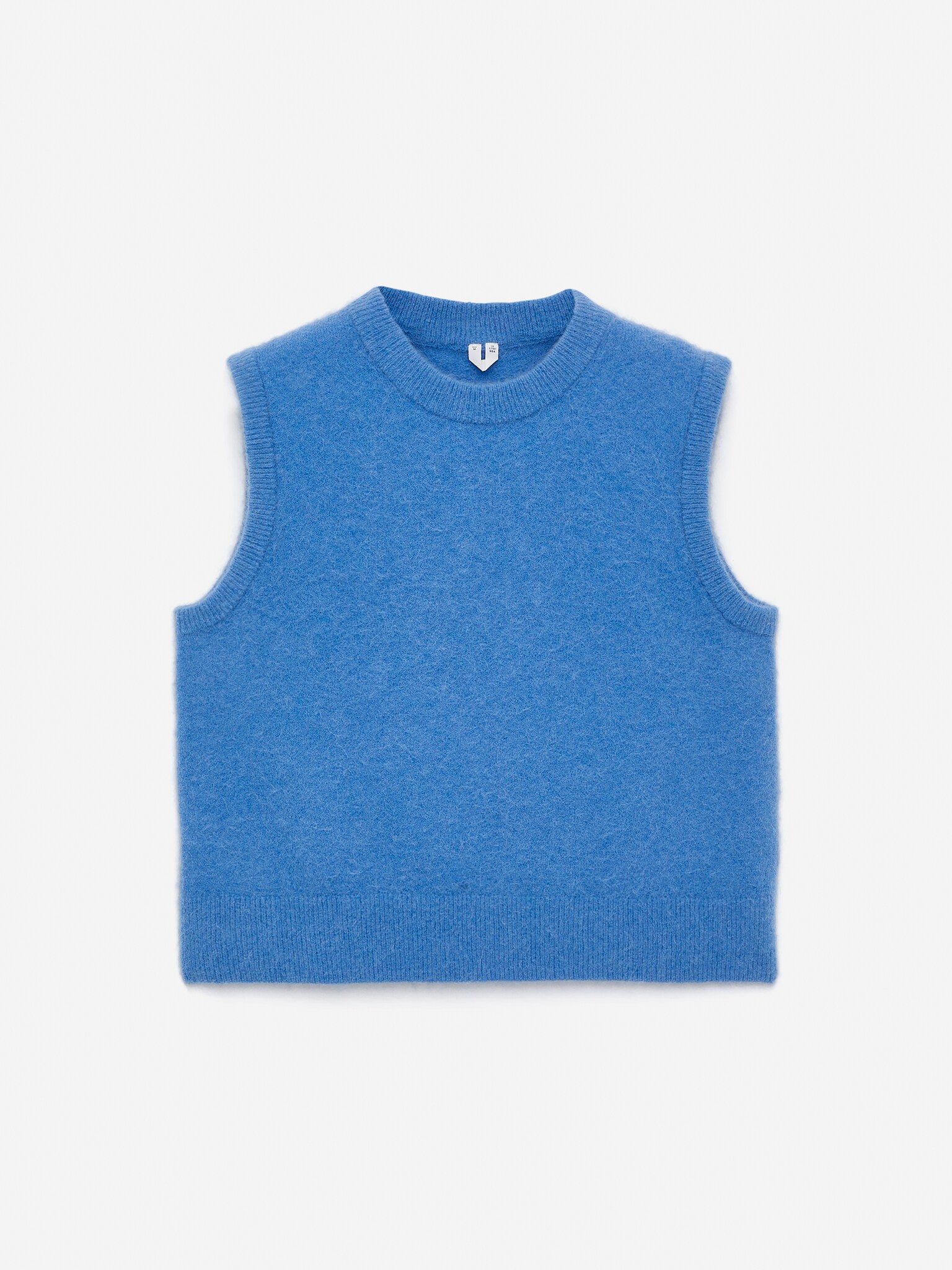 Gilet en mélange de laine et d'alpaga - Bleu/Noir - 2