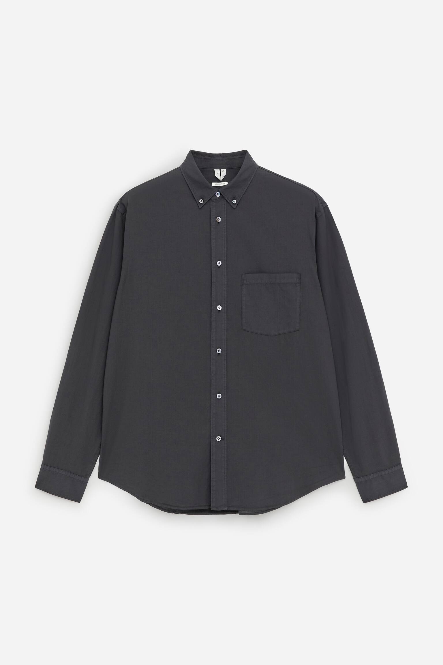 Ruimvallend overhemd van popeline - Donkerblauw/grijs/Beige/Middenblauw - 2